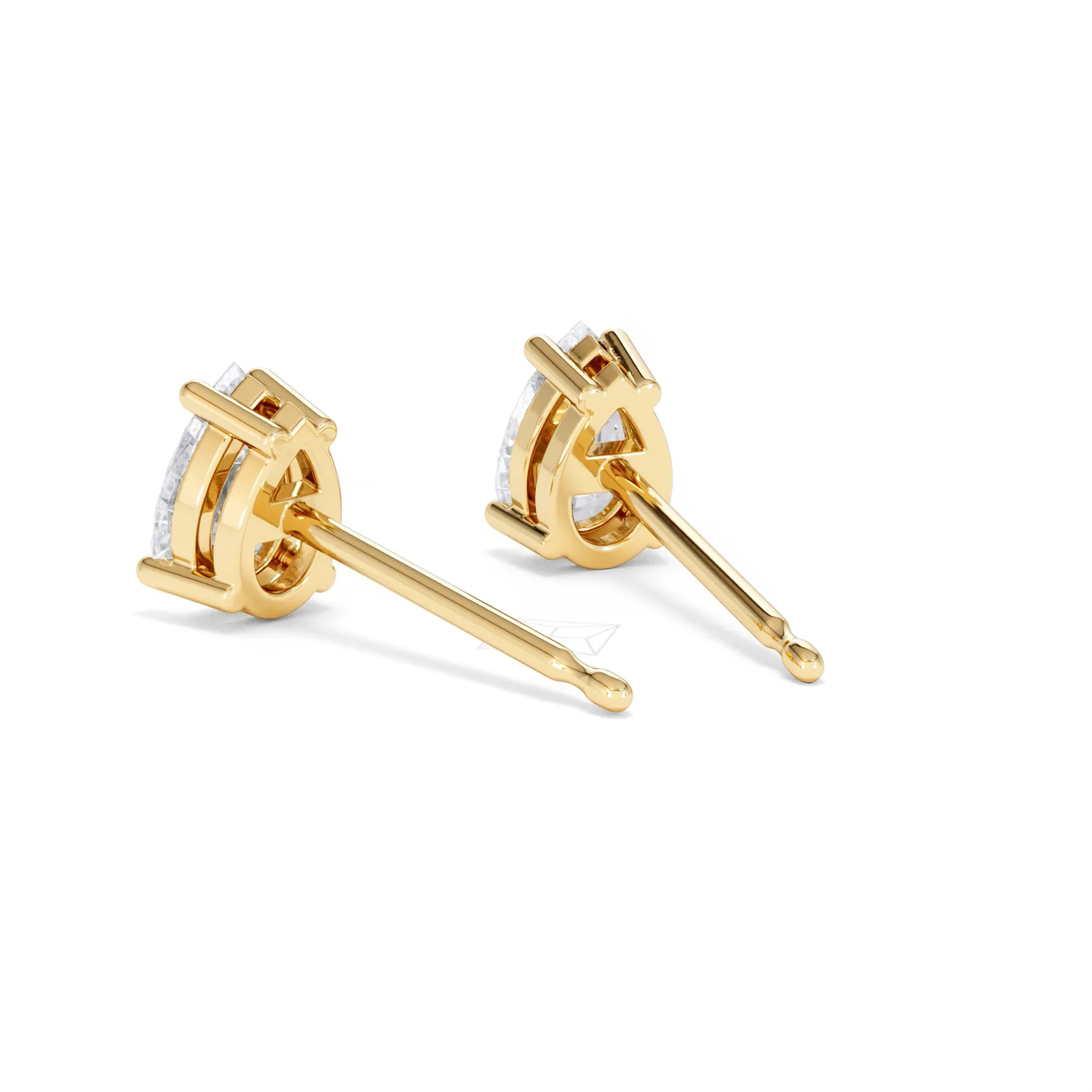 Naomi Pear Cut Lab Diamond Stud Earrings 1.00ct H/SI in 9k Gold - Image 57