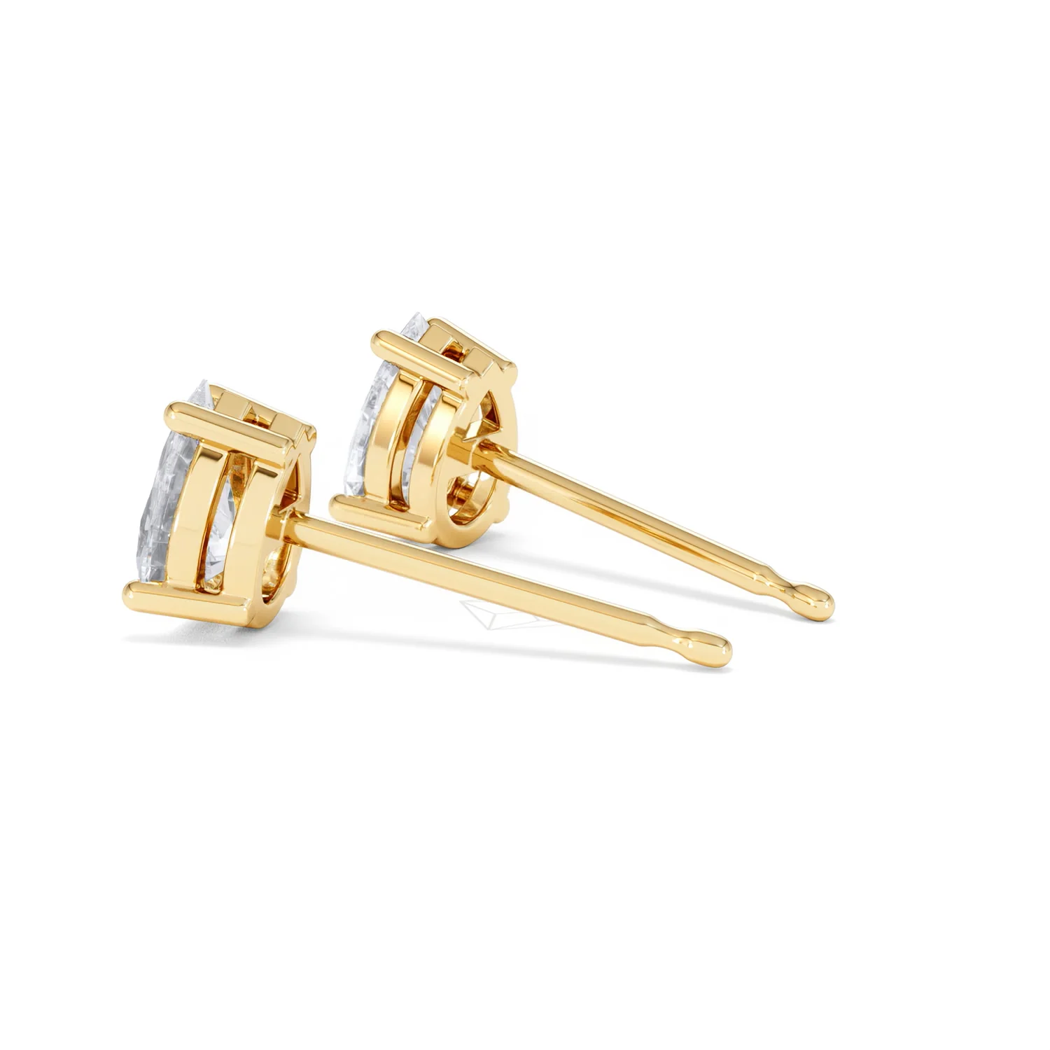 Naomi Pear Cut Lab Diamond Stud Earrings 1.00ct H/SI in 9k Gold - Image 63