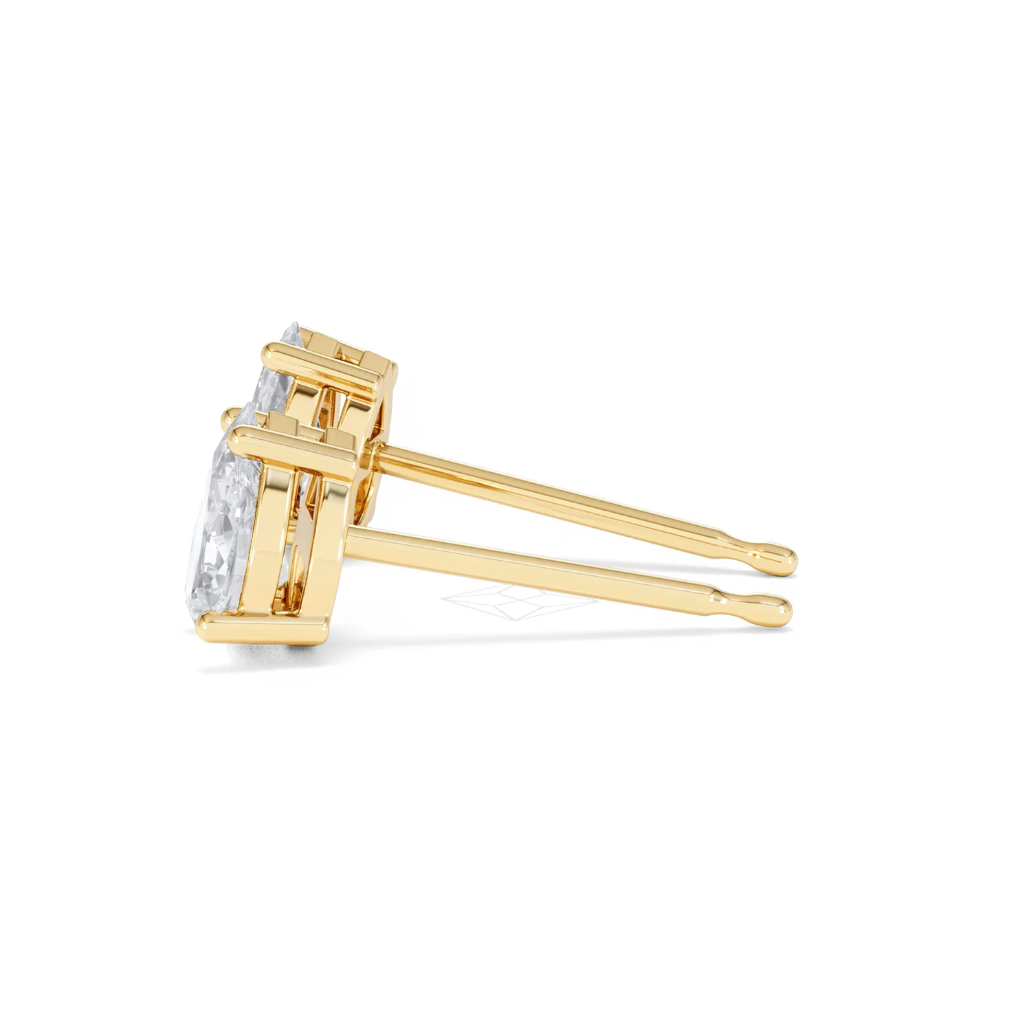 Naomi Pear Cut Lab Diamond Stud Earrings 1.00ct H/SI in 9k Gold - Image 69