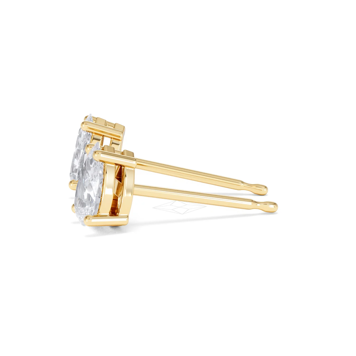 Naomi Pear Cut Lab Diamond Stud Earrings 1.00ct H/SI in 9k Gold - Image 71