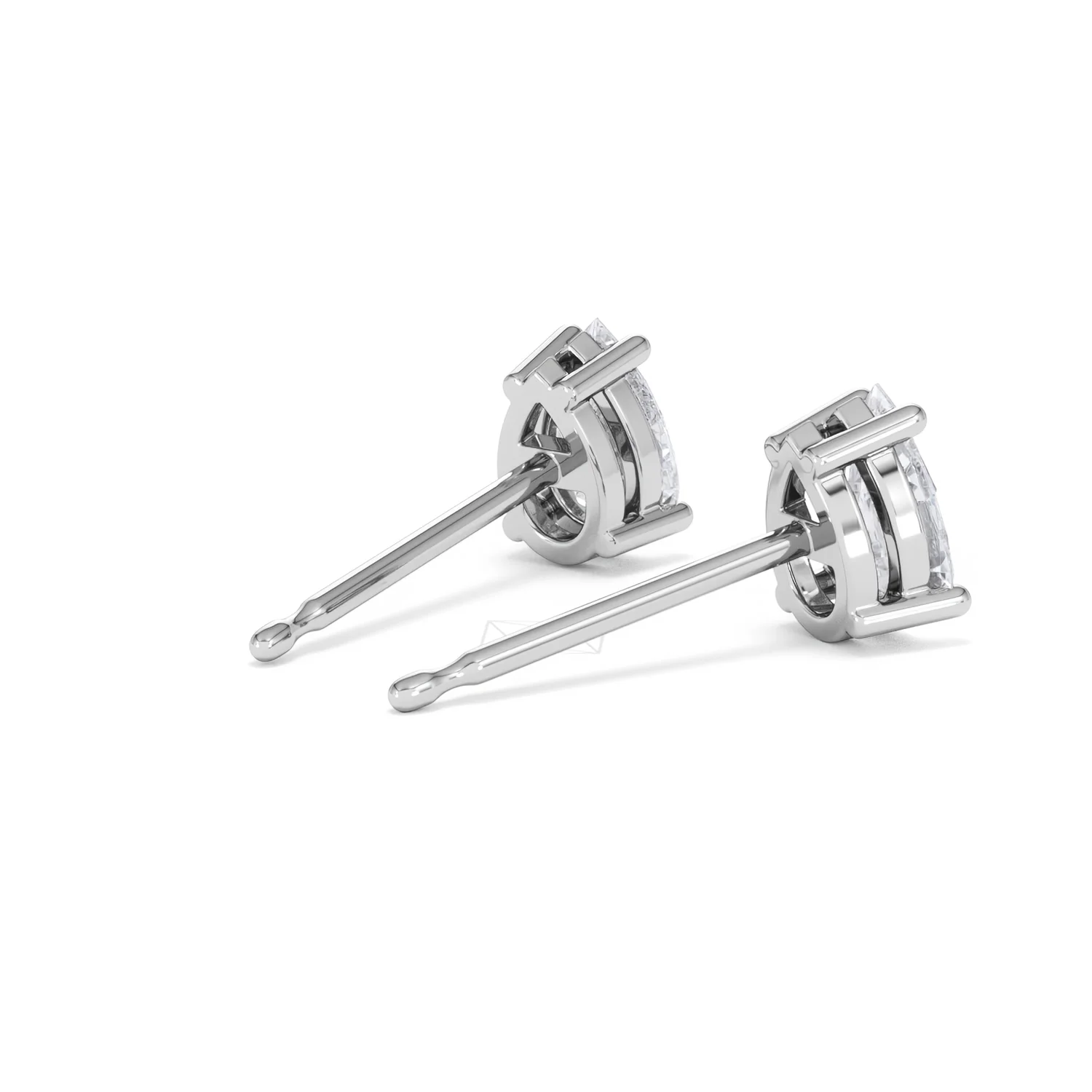 Naomi Pear Cut Lab Diamond Stud Earrings 1.00ct H/SI in 9K White Gold - Image 39