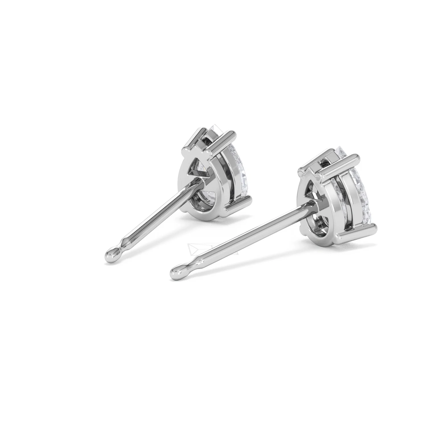 Naomi Pear Cut Lab Diamond Stud Earrings 1.00ct H/SI in 9K White Gold - Image 41
