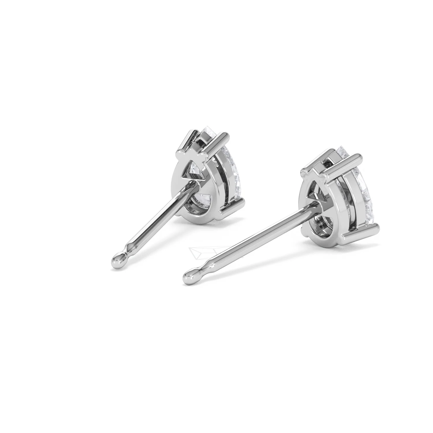 Naomi Pear Cut Lab Diamond Stud Earrings 1.00ct H/SI in 9K White Gold - Image 42