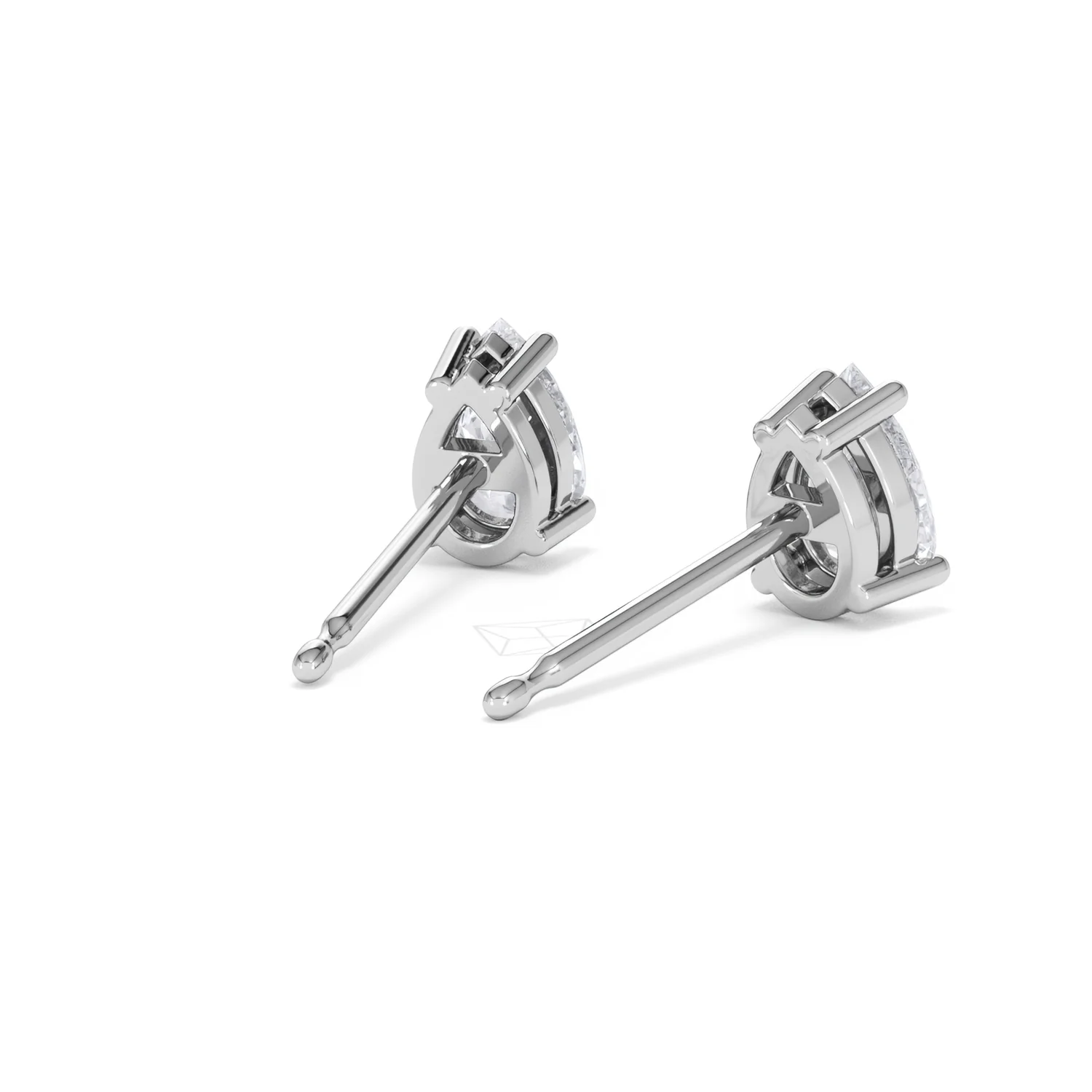 Naomi Pear Cut Lab Diamond Stud Earrings 1.00ct H/SI in 9K White Gold - Image 43