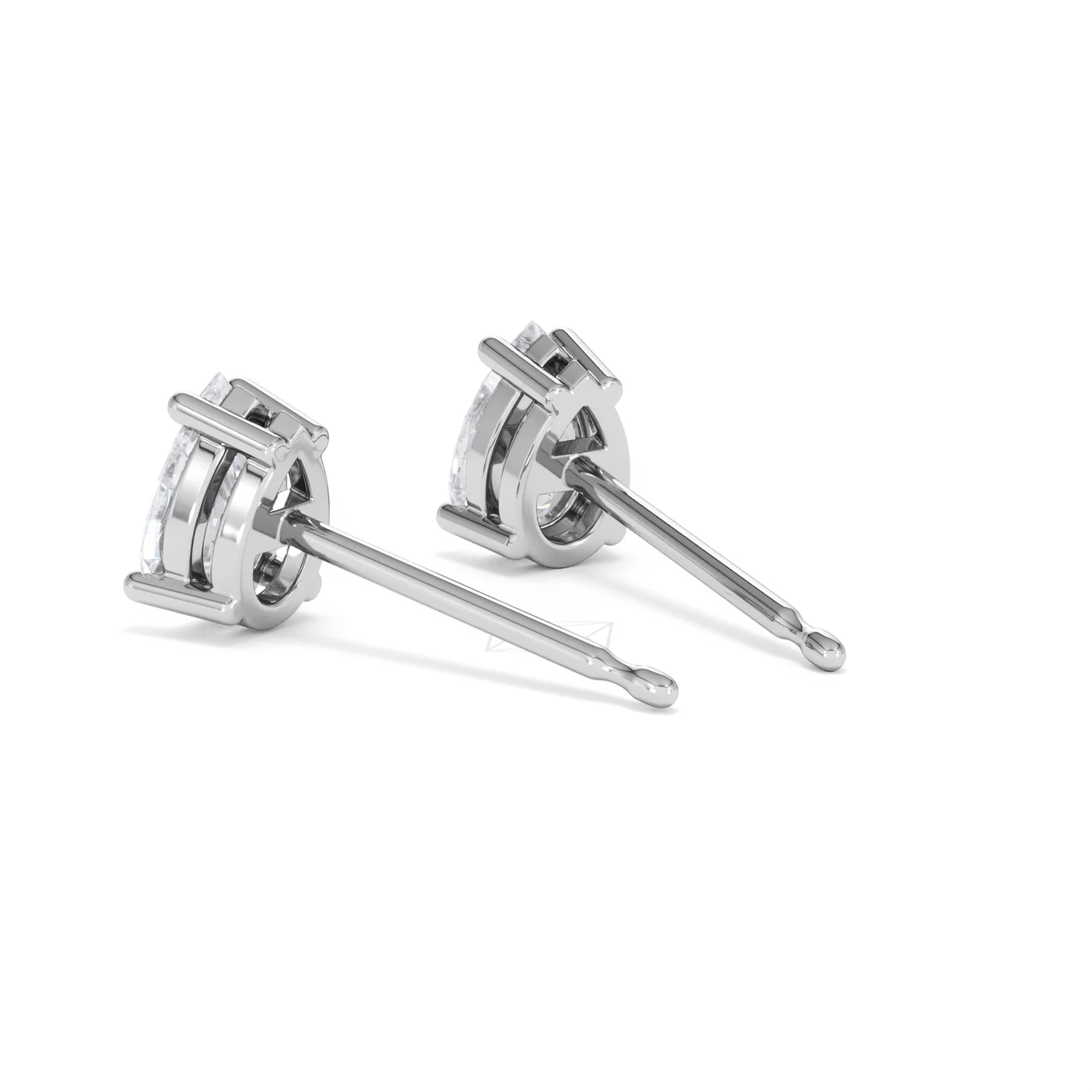 Naomi Pear Cut Lab Diamond Stud Earrings 1.00ct H/SI in 9K White Gold - Image 59
