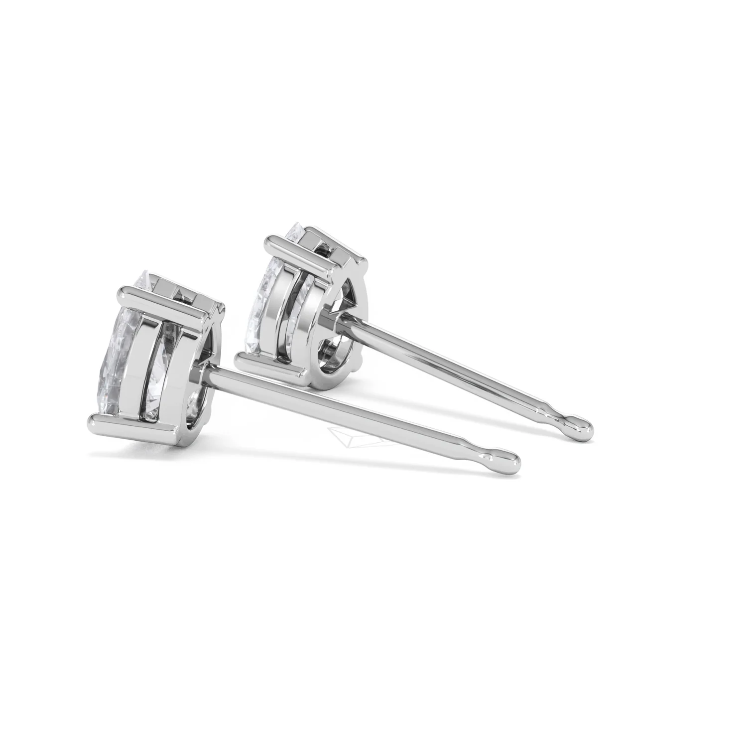 Naomi Pear Cut Lab Diamond Stud Earrings 1.00ct H/SI in 9K White Gold - Image 63