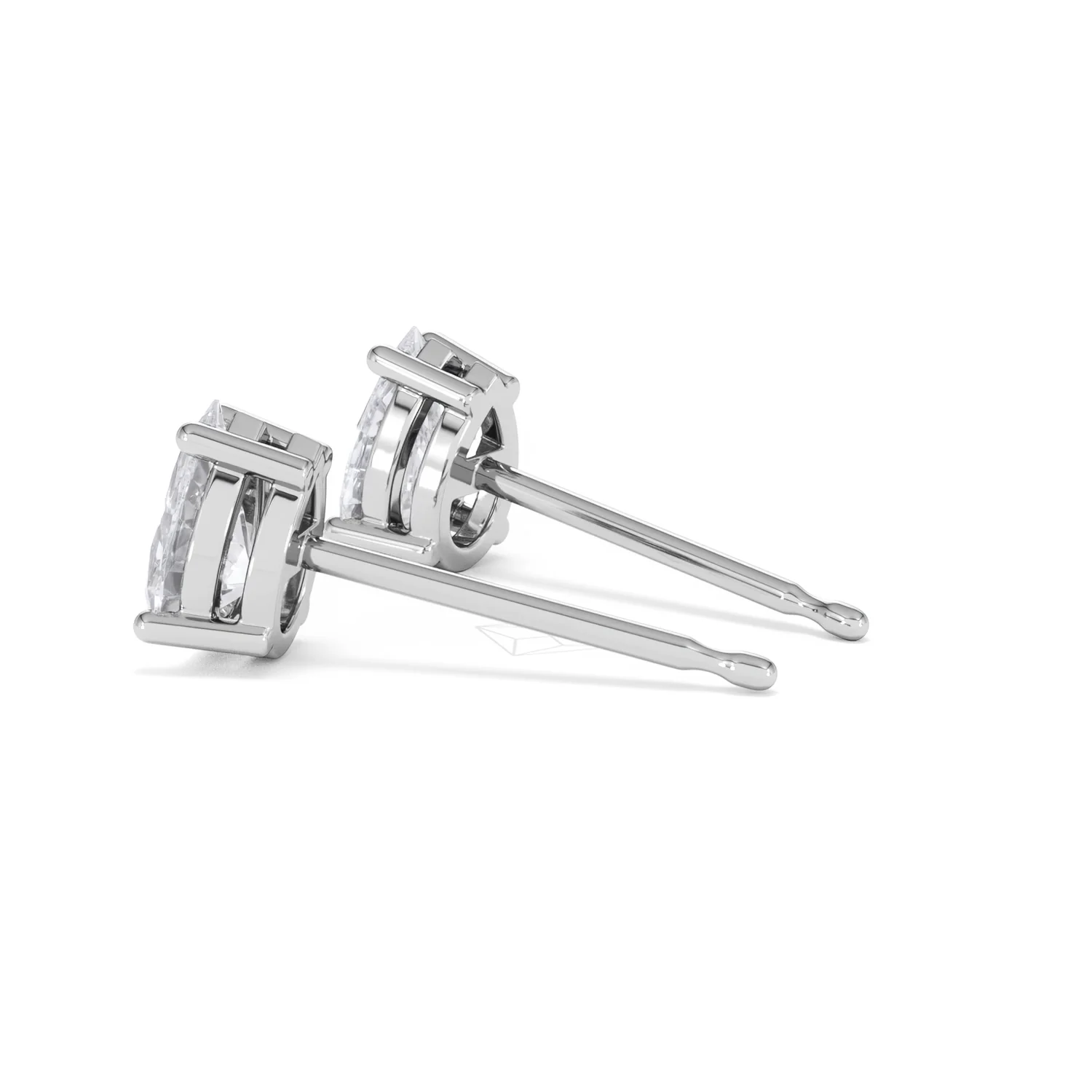 Naomi Pear Cut Lab Diamond Stud Earrings 1.00ct H/SI in 9K White Gold - Image 64