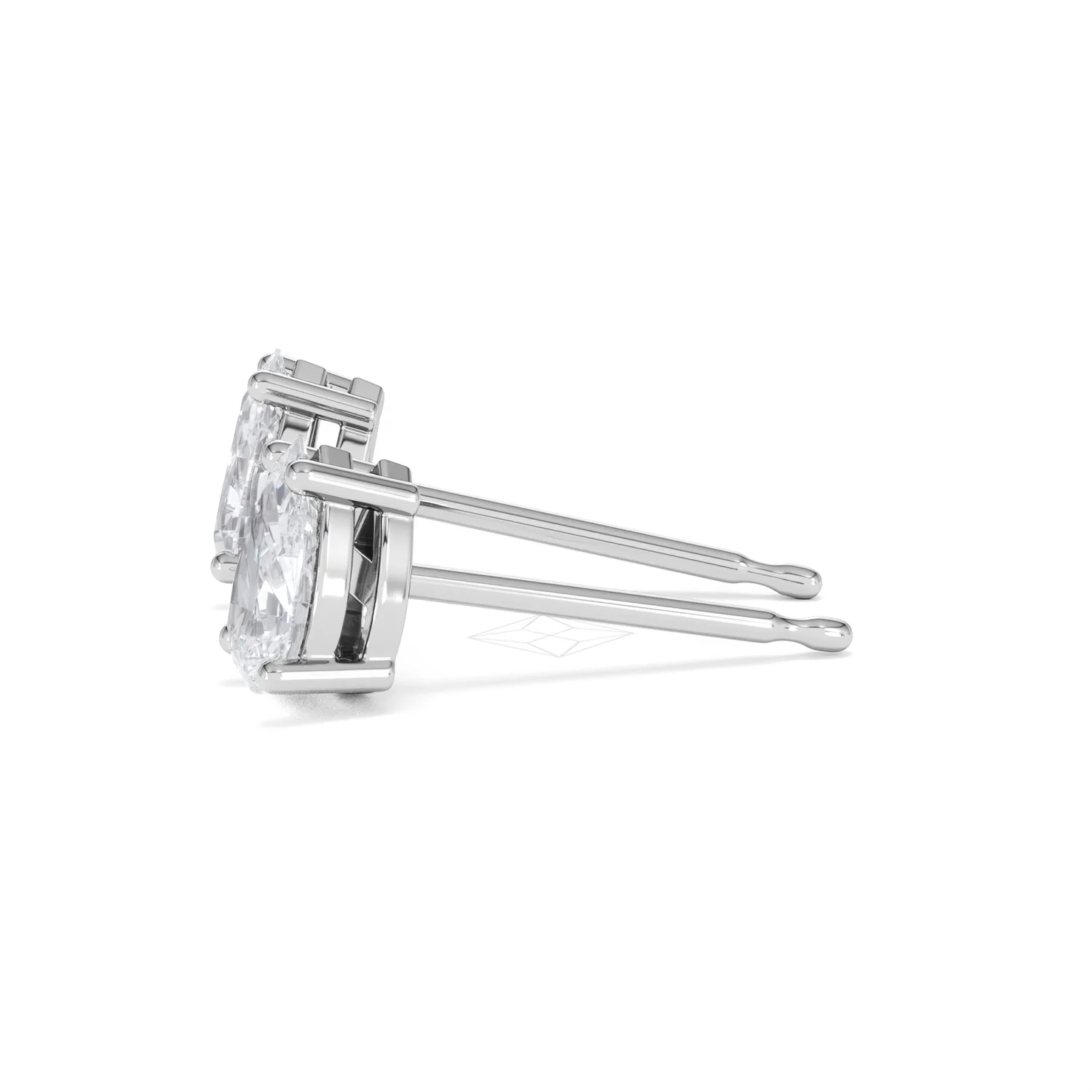 Naomi Pear Cut Lab Diamond Stud Earrings 1.00ct H/SI in 9K White Gold - Image 71