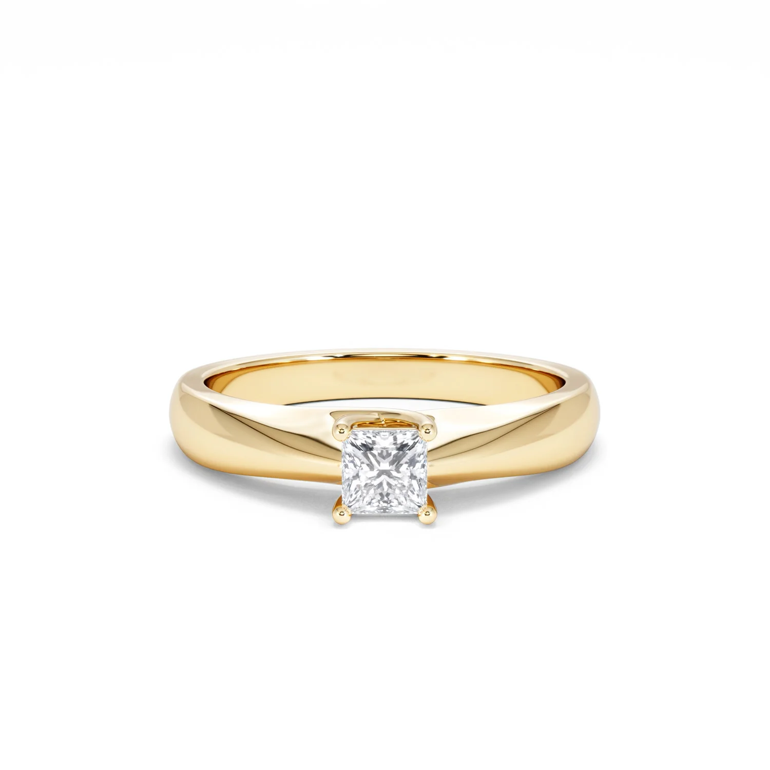 Naomi Princess Cut Lab Diamond Engagement Ring 0.33ct H/SI in 18k Gold Vermeil - Image 10