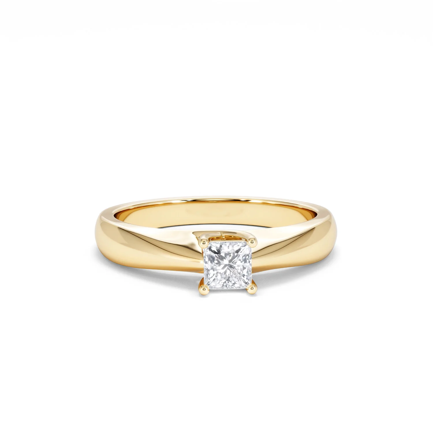 Naomi Princess Cut Lab Diamond Engagement Ring 0.33ct H/SI in 18k Gold Vermeil - Image 11