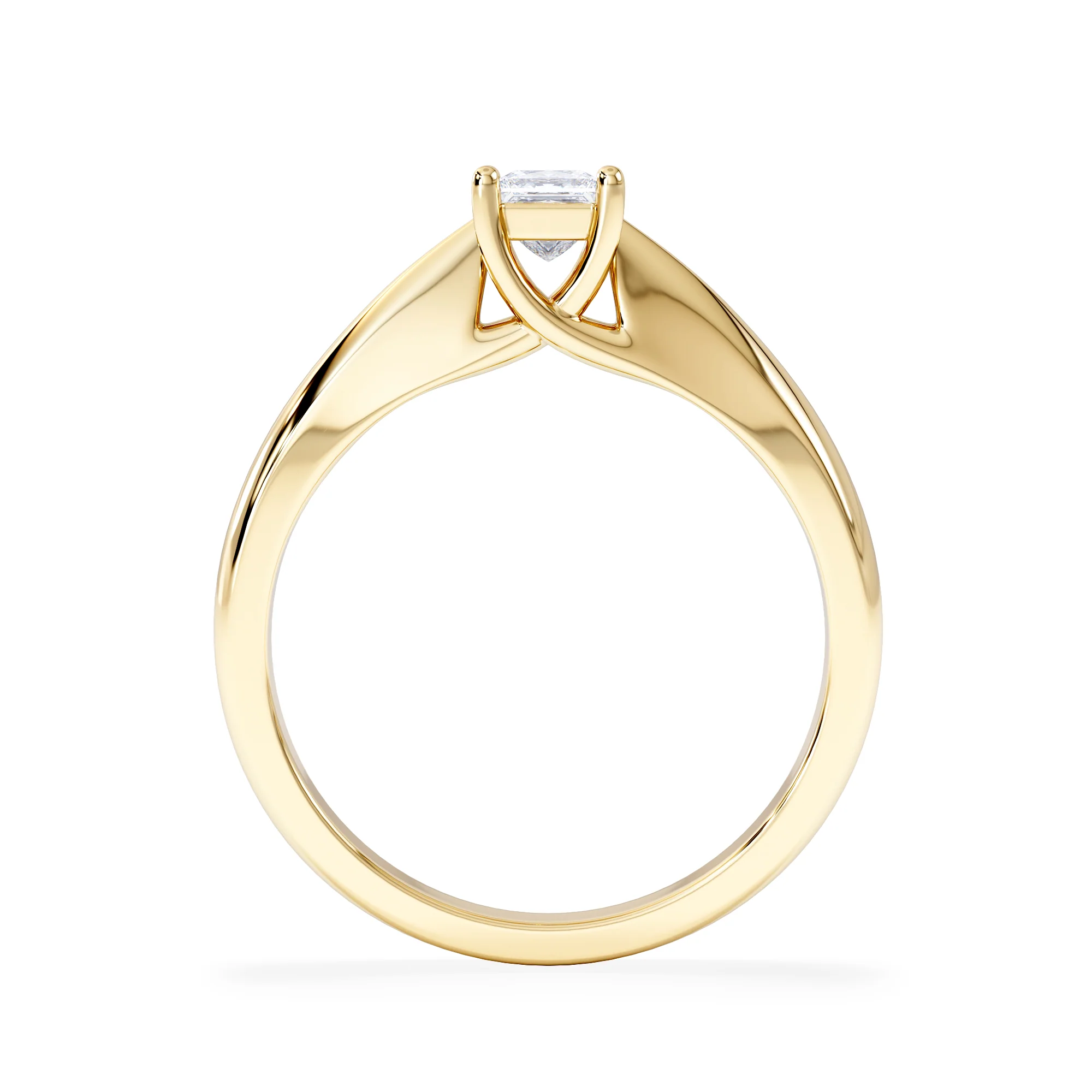 Naomi Princess Cut Lab Diamond Engagement Ring 0.33ct H/SI in 18k Gold Vermeil - Image 3