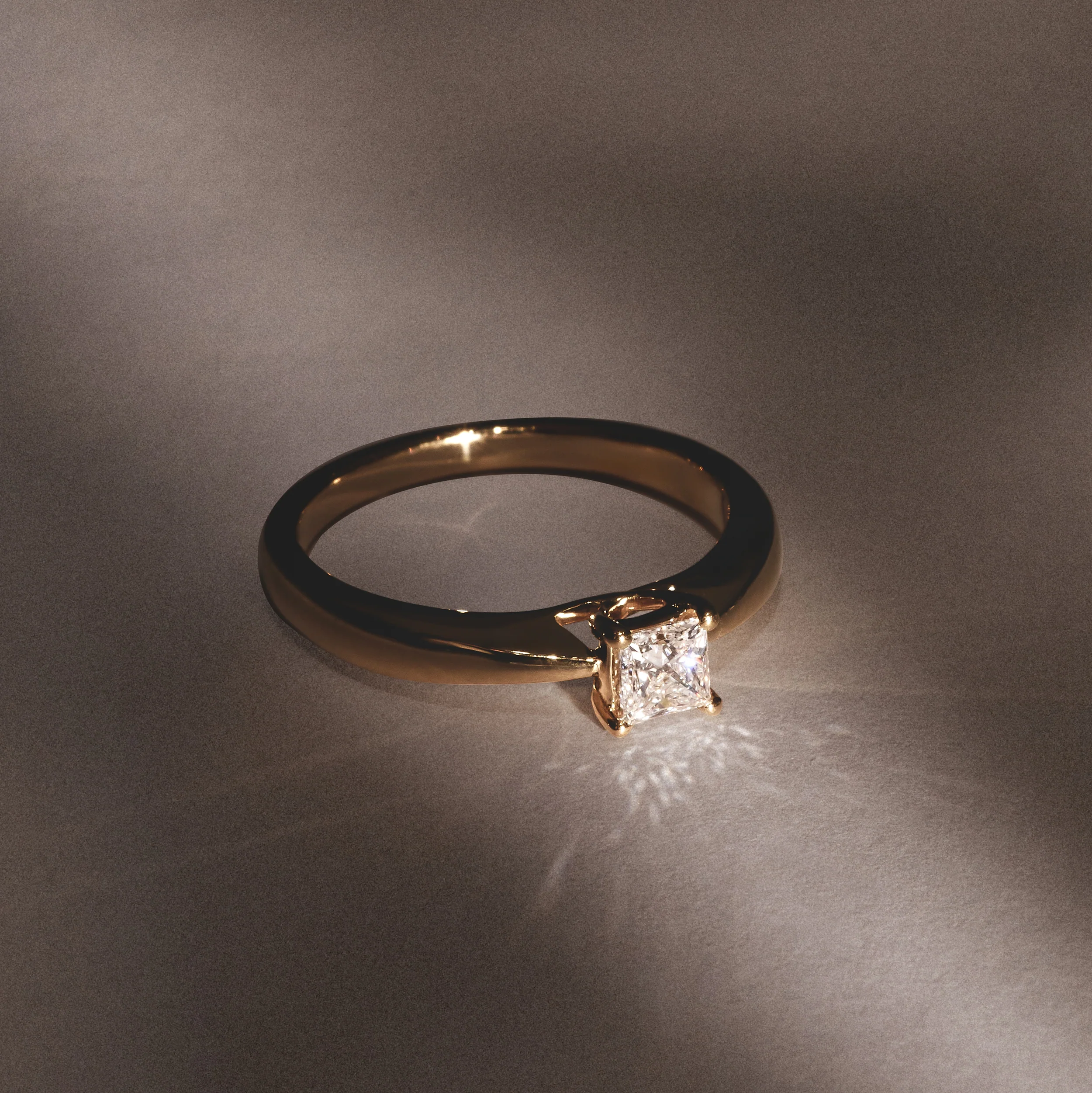 Naomi Princess Cut Lab Diamond Engagement Ring 0.33ct H/SI in 18k Gold Vermeil - Image 8