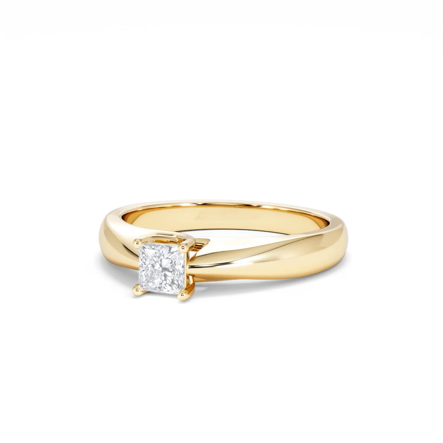 Naomi Princess Cut Lab Diamond Engagement Ring 0.33ct H/SI in 18k Gold Vermeil - Image 85