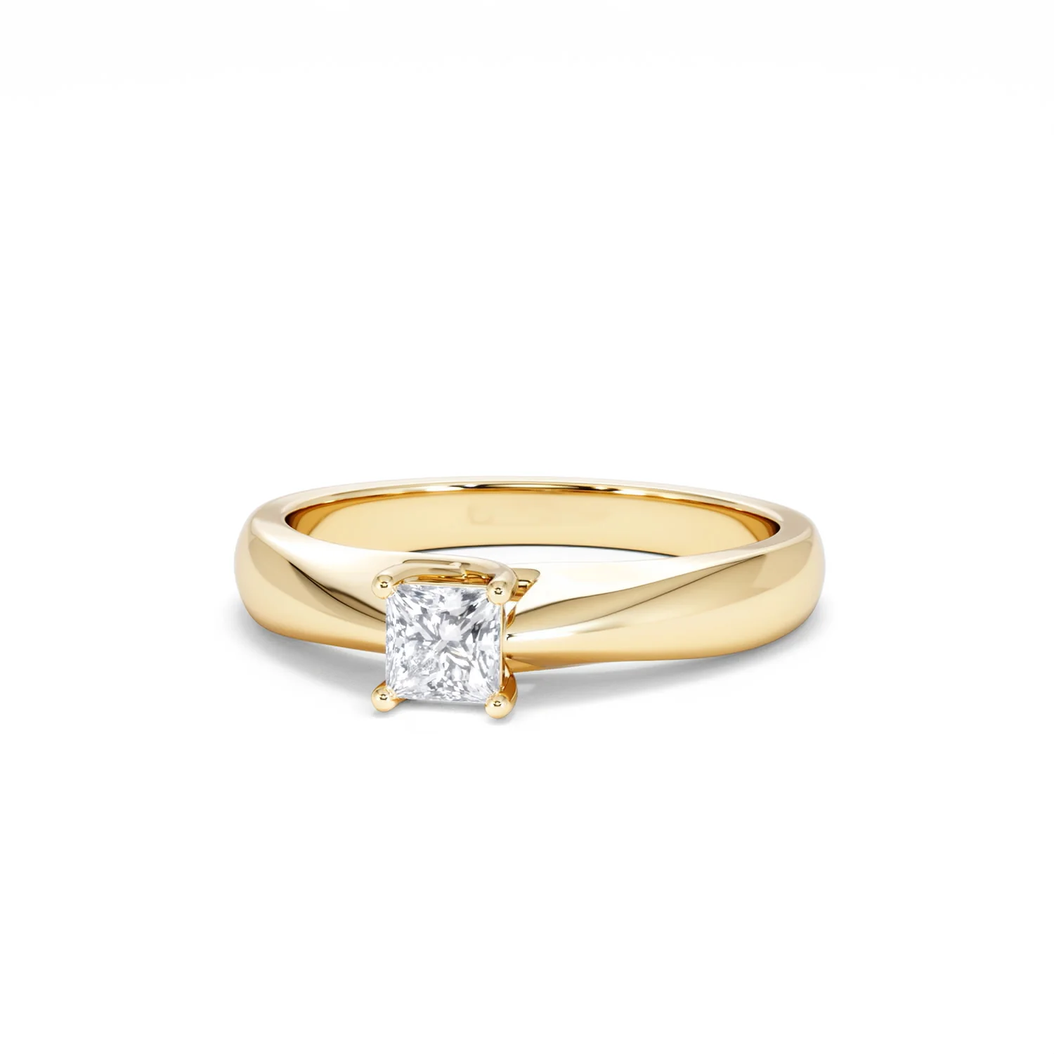 Naomi Princess Cut Lab Diamond Engagement Ring 0.33ct H/SI in 18k Gold Vermeil - Image 87