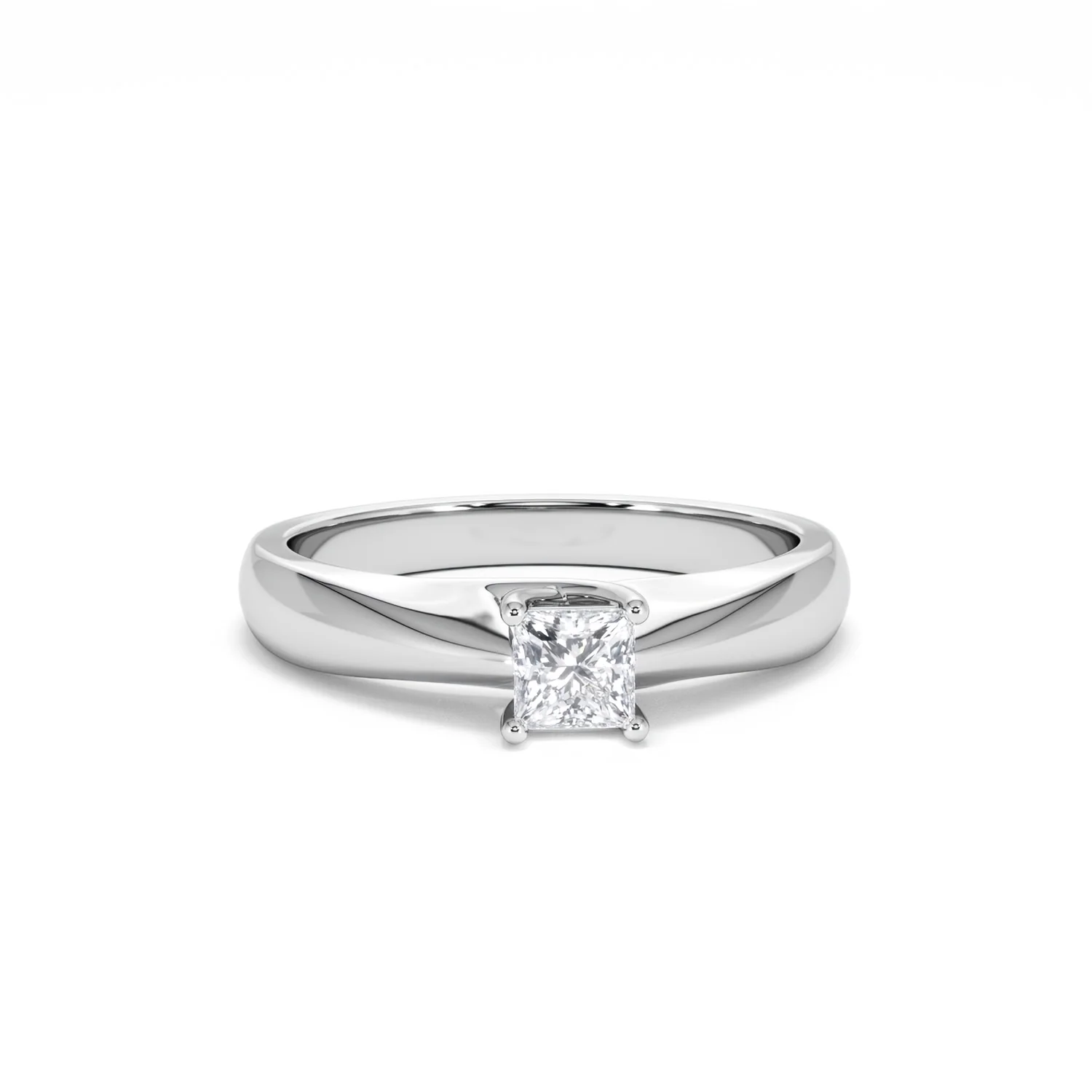 Naomi Princess Cut Lab Diamond Engagement Ring 0.33ct H/SI in 925 Silver - Image 11