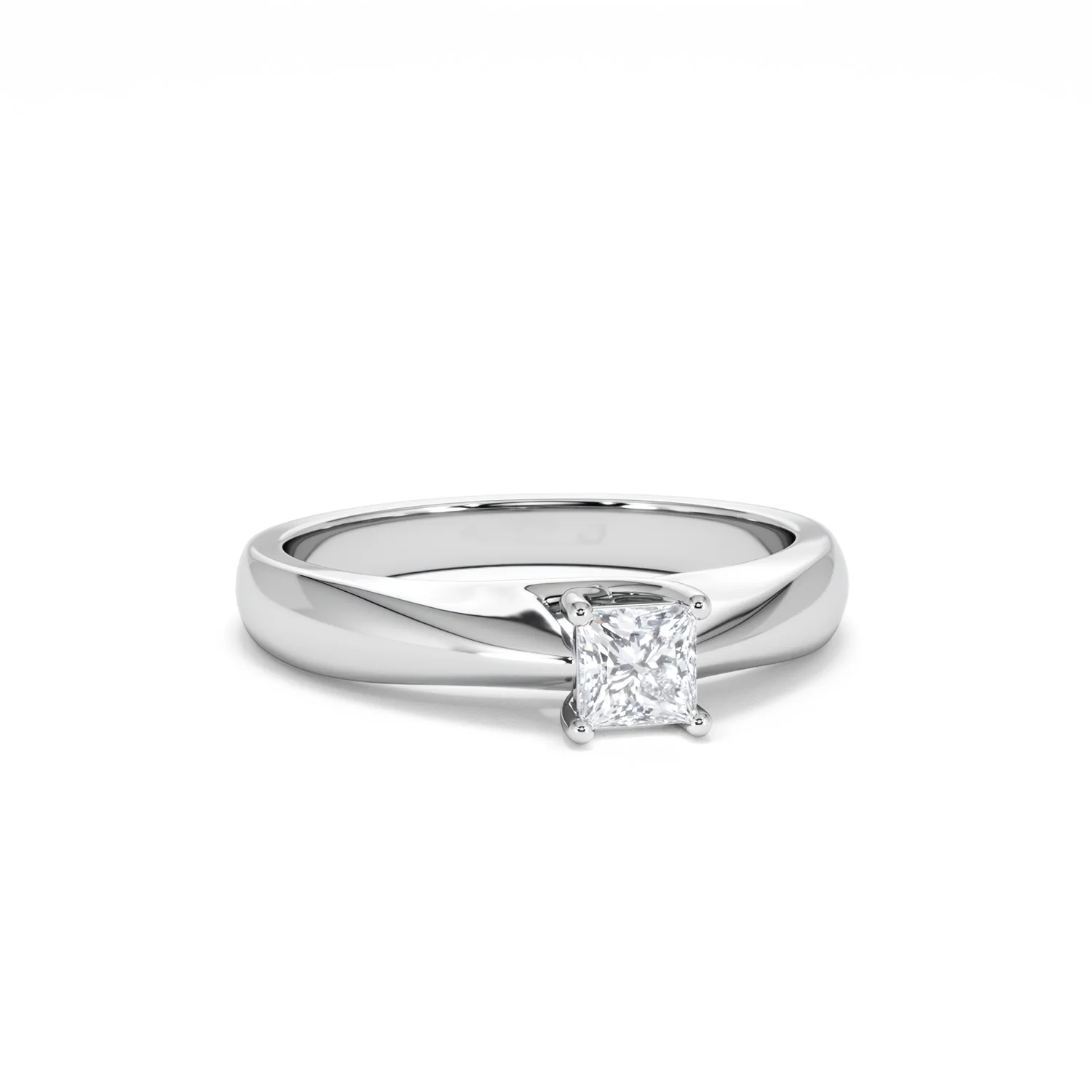 Naomi Princess Cut Lab Diamond Engagement Ring 0.33ct H/SI in 925 Silver - Image 13