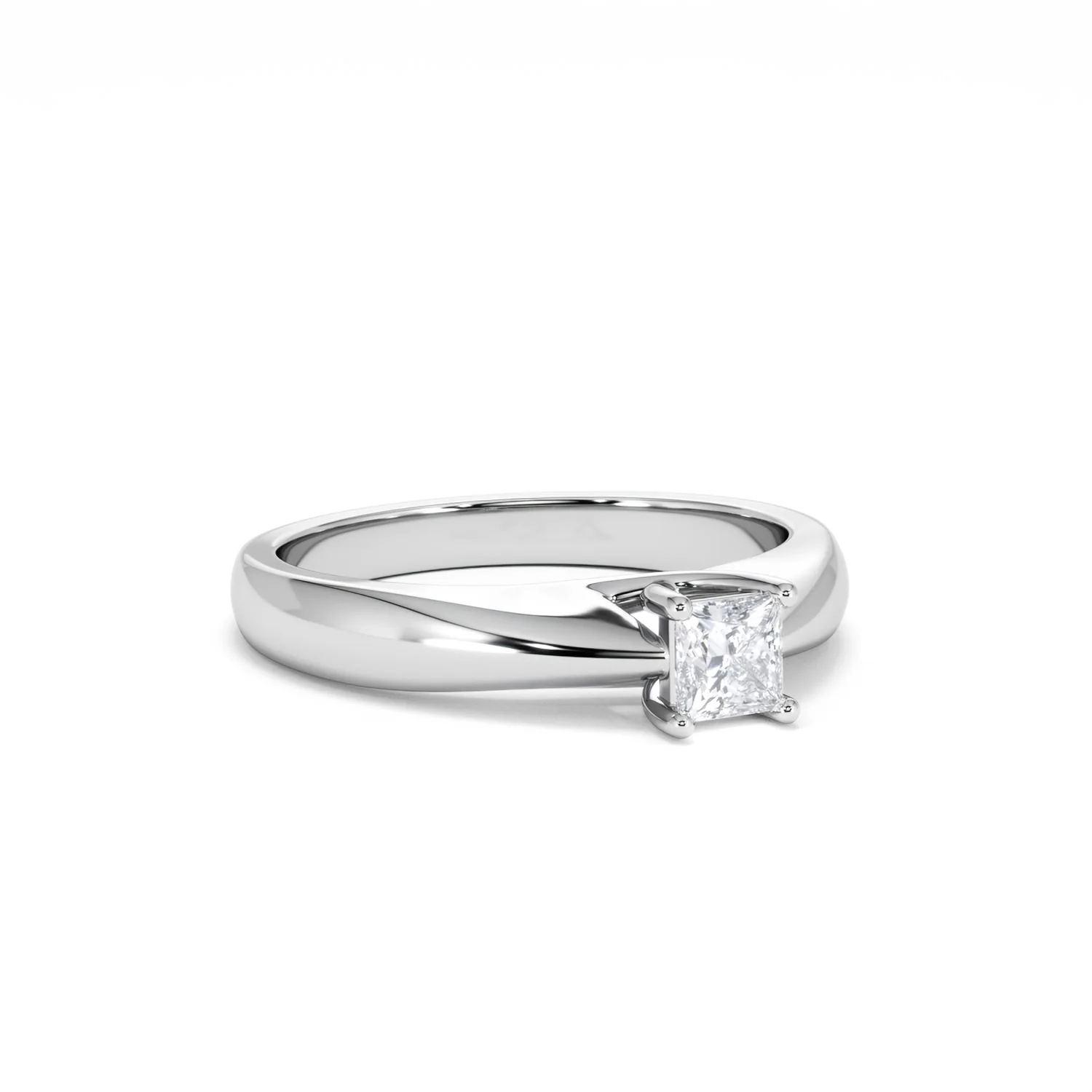 Naomi Princess Cut Lab Diamond Engagement Ring 0.33ct H/SI in 925 Silver - Image 16