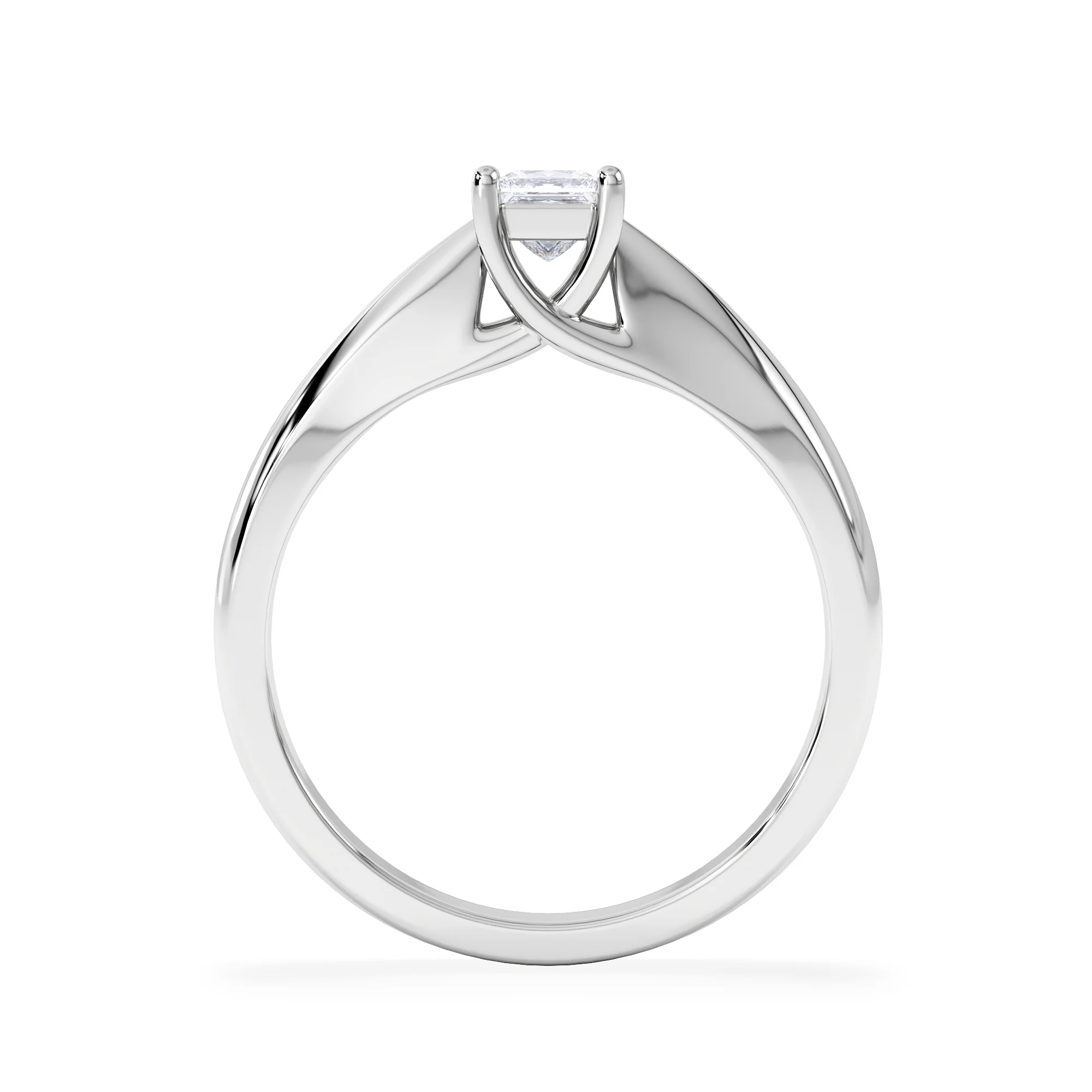 Naomi Princess Cut Lab Diamond Engagement Ring 0.33ct H/SI in 925 Silver - Image 3