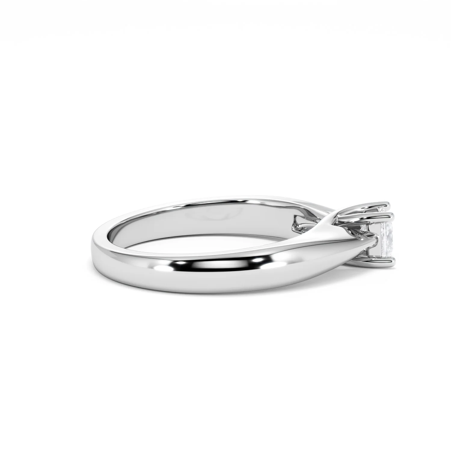 Naomi Princess Cut Lab Diamond Engagement Ring 0.33ct H/SI in 925 Silver - Image 30