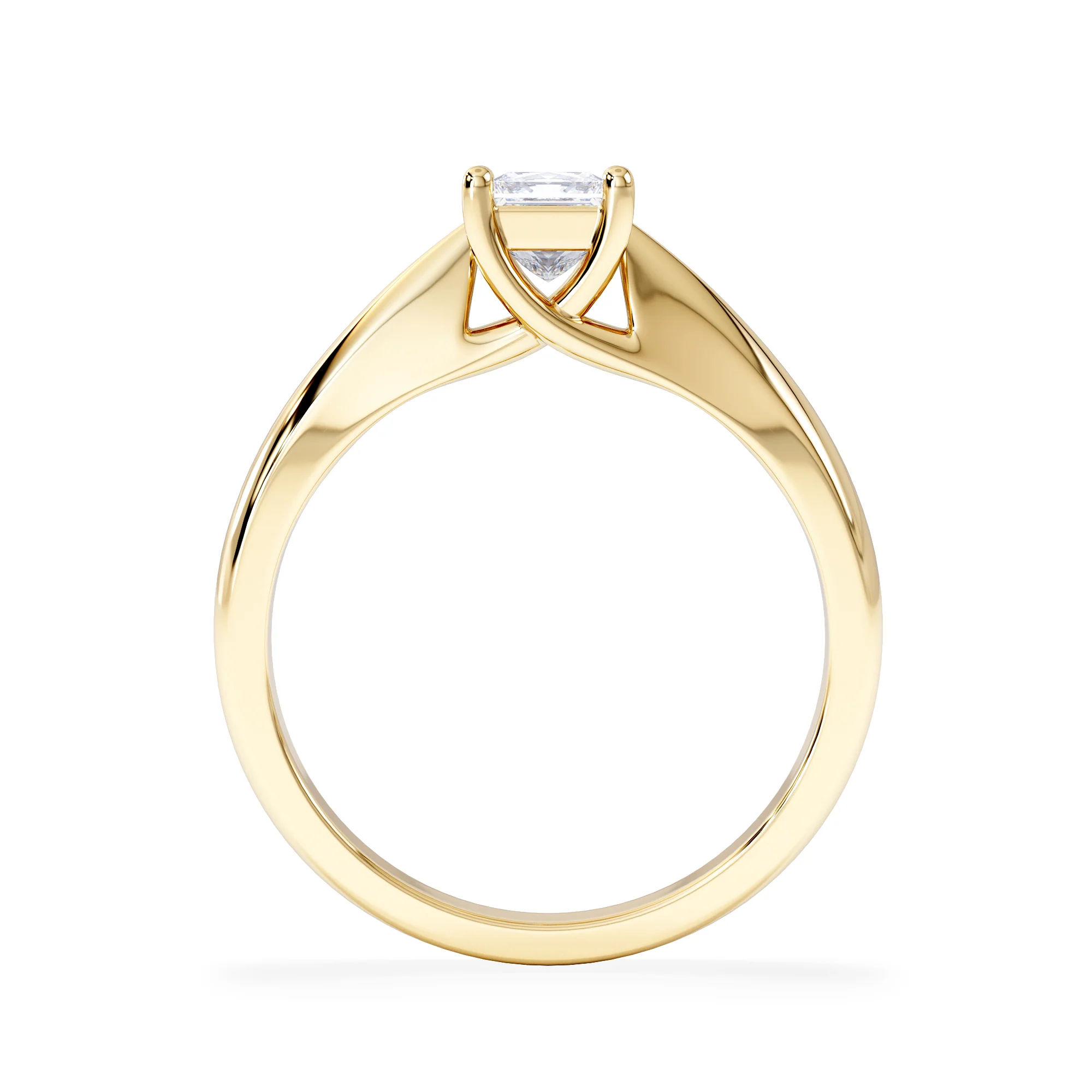 Naomi Princess Cut Lab Diamond Engagement Ring 0.50ct H/SI in 18k Gold Vermeil - Image 3