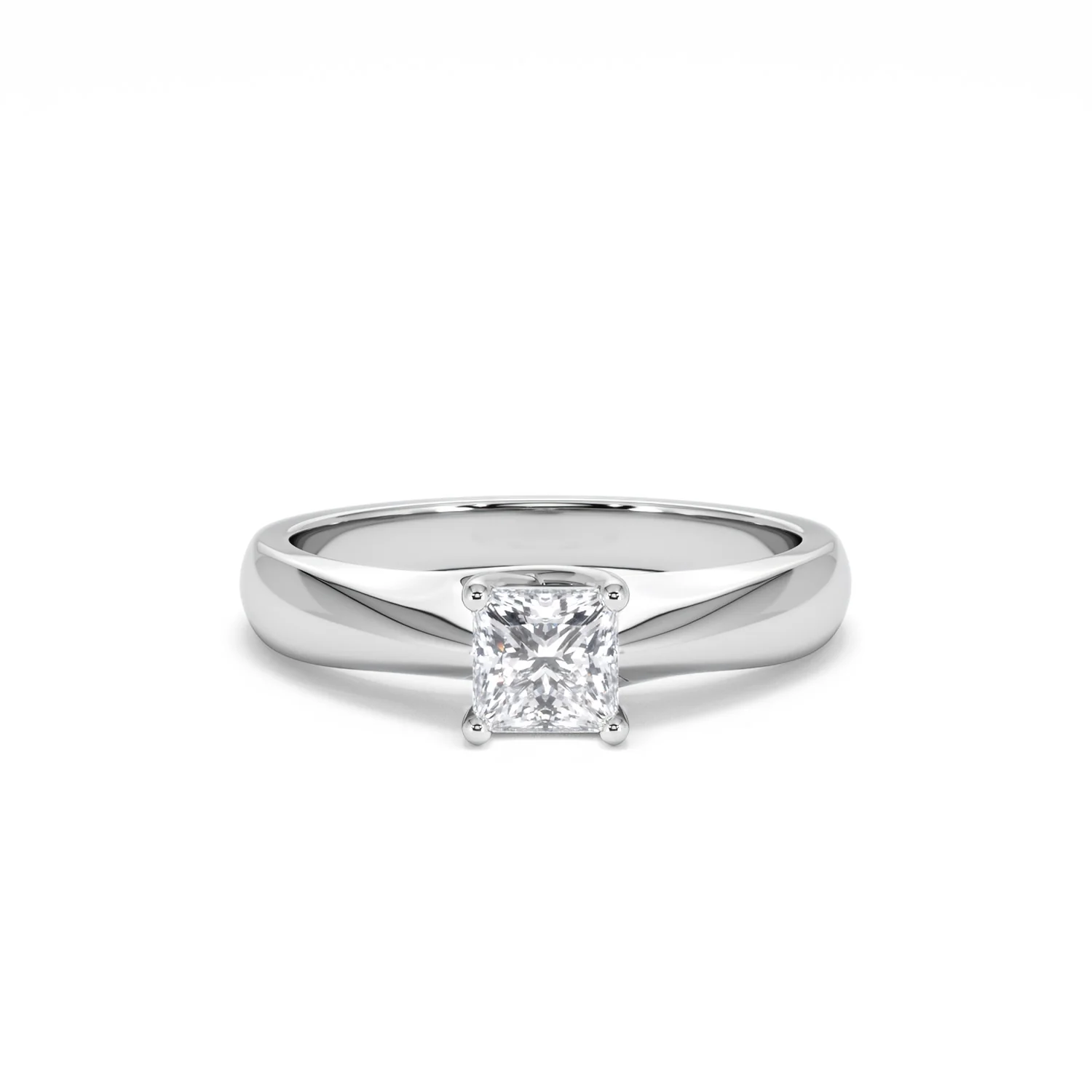 Naomi Princess Cut Lab Diamond Engagement Ring 0.50ct H/SI in 925 Silver - Image 10