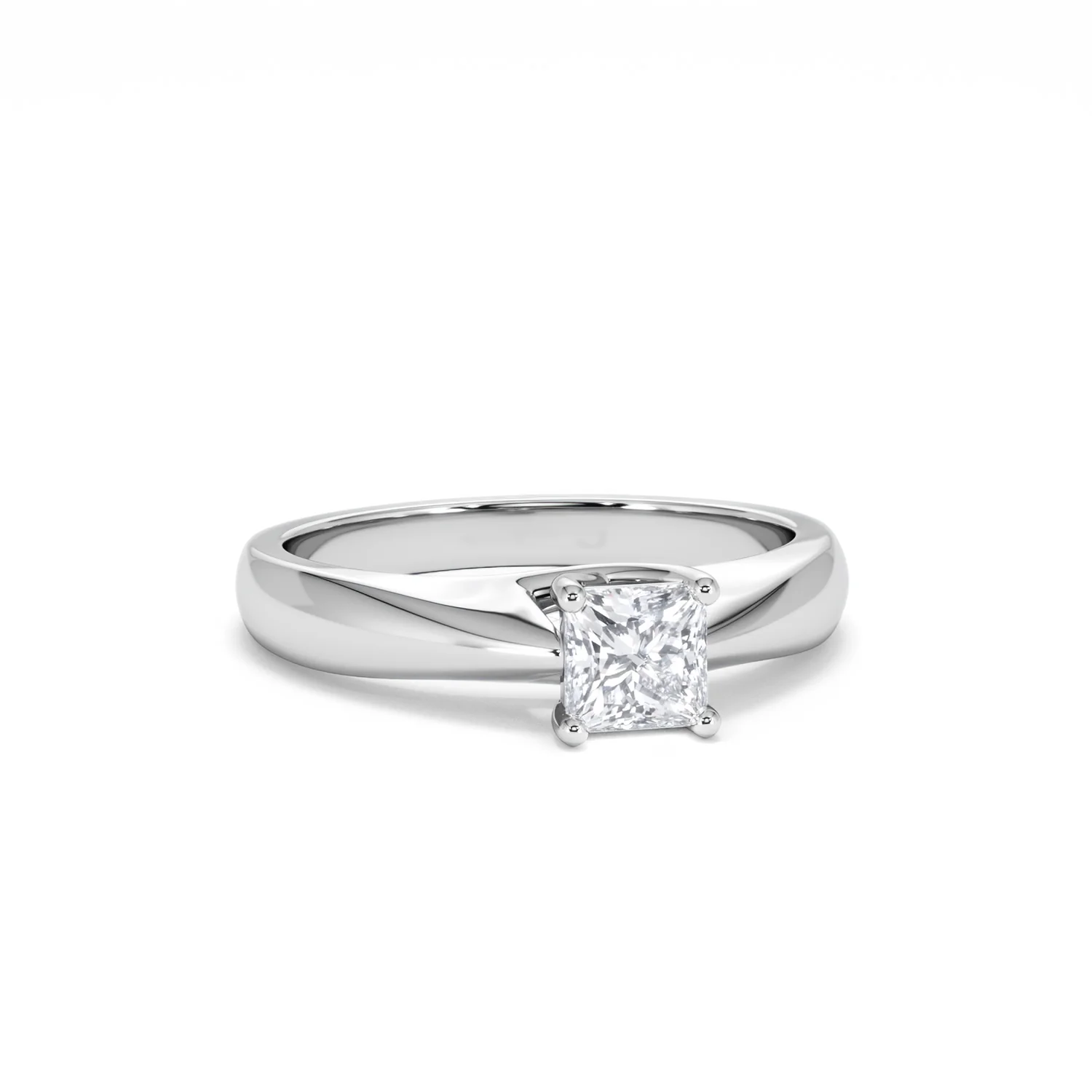 Naomi Princess Cut Lab Diamond Engagement Ring 0.50ct H/SI in 925 Silver - Image 13