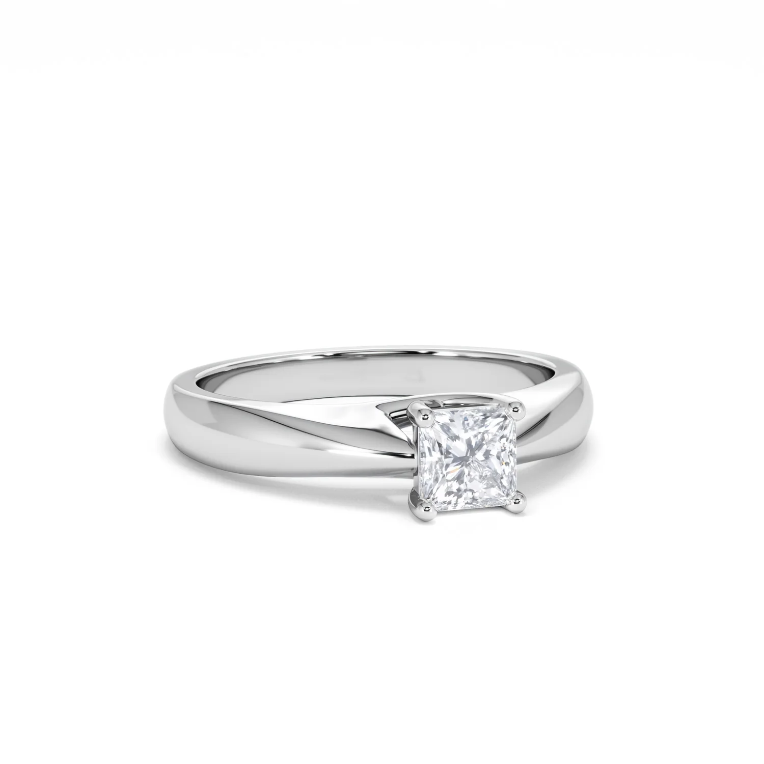 Naomi Princess Cut Lab Diamond Engagement Ring 0.50ct H/SI in 925 Silver - Image 14