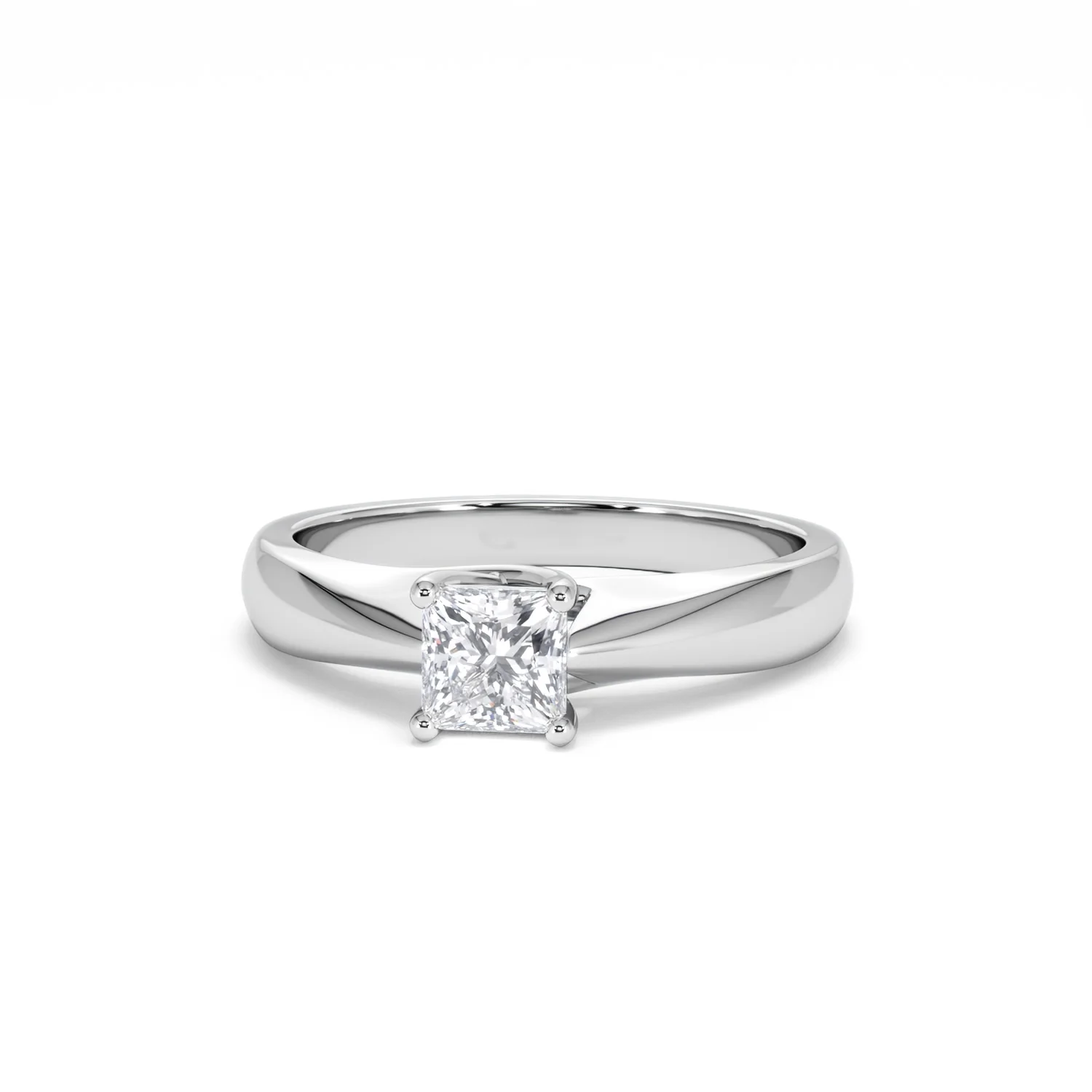 Naomi Princess Cut Lab Diamond Engagement Ring 0.50ct H/SI in 925 Silver - Image 88