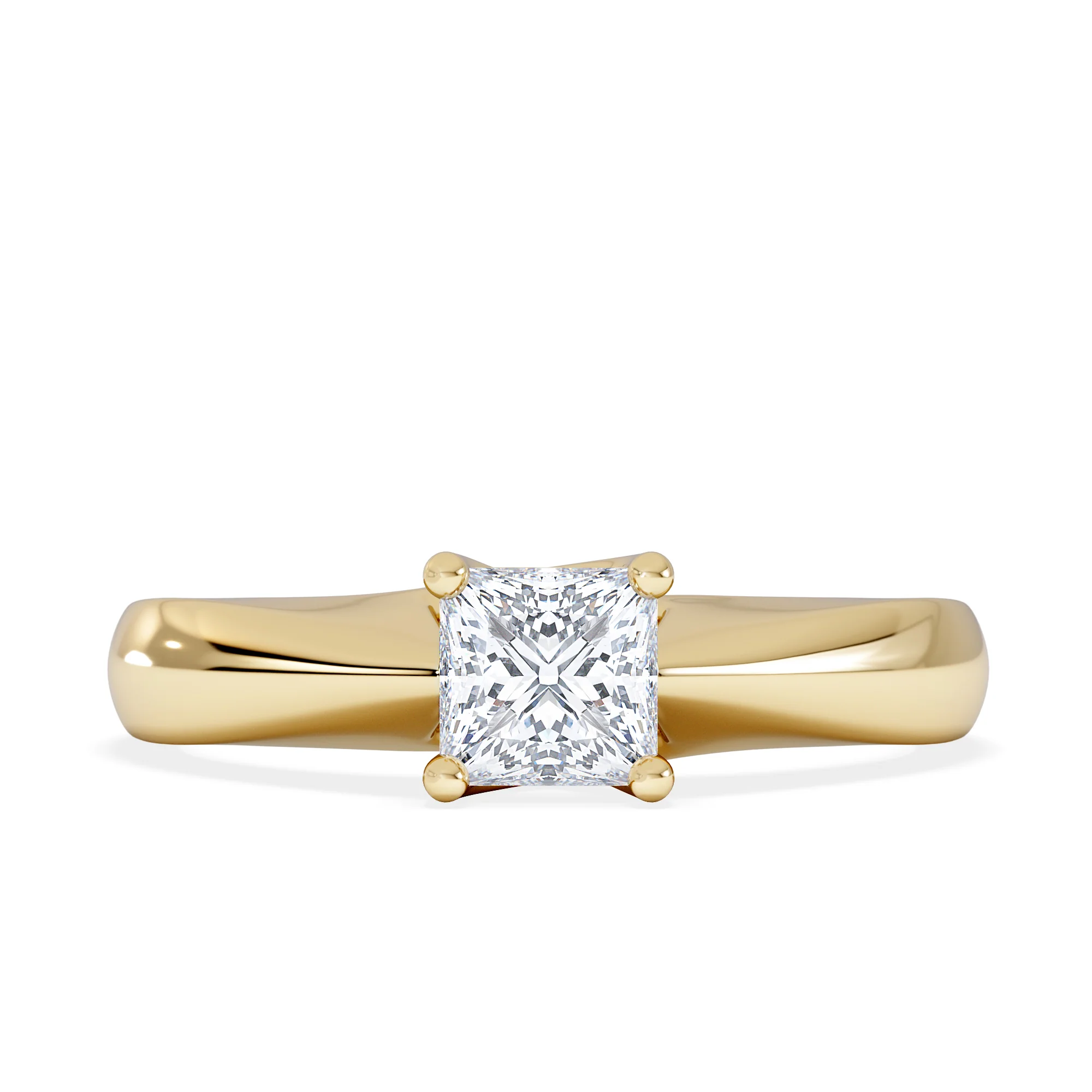 Naomi Princess Cut Lab Diamond Engagement Ring 0.50ct H/SI in 9k Gold - Image 7