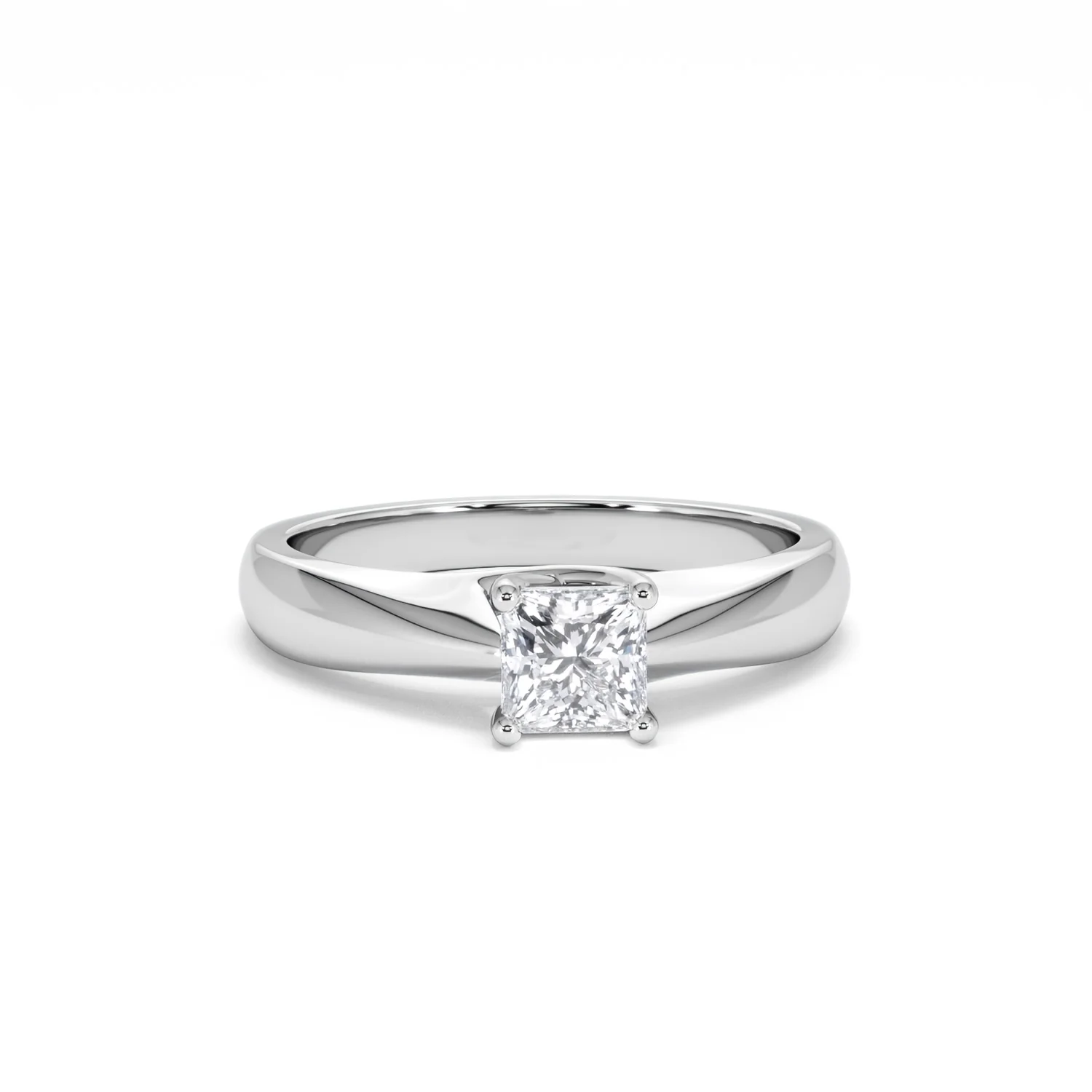 Naomi Princess Cut Lab Diamond Engagement Ring 0.50ct H/SI in 9k White Gold - Image 11