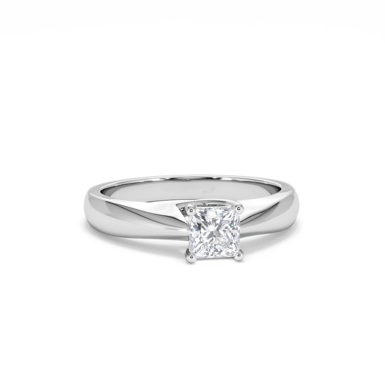 Naomi Princess Cut Lab Diamond Engagement Ring 0.50ct H/SI in 9k White Gold - Image 12
