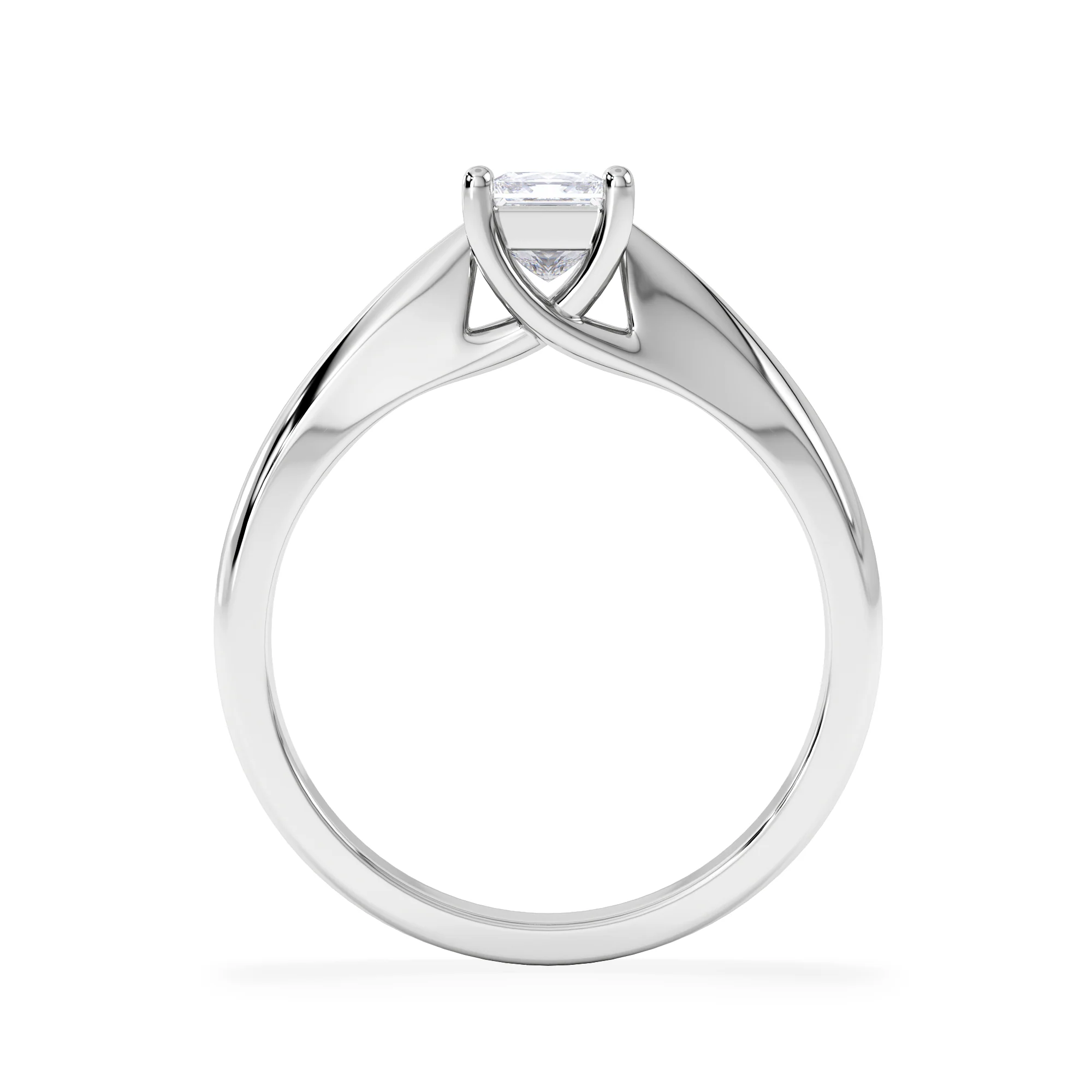 Naomi Princess Cut Lab Diamond Engagement Ring 0.50ct H/SI in 9k White Gold - Image 3