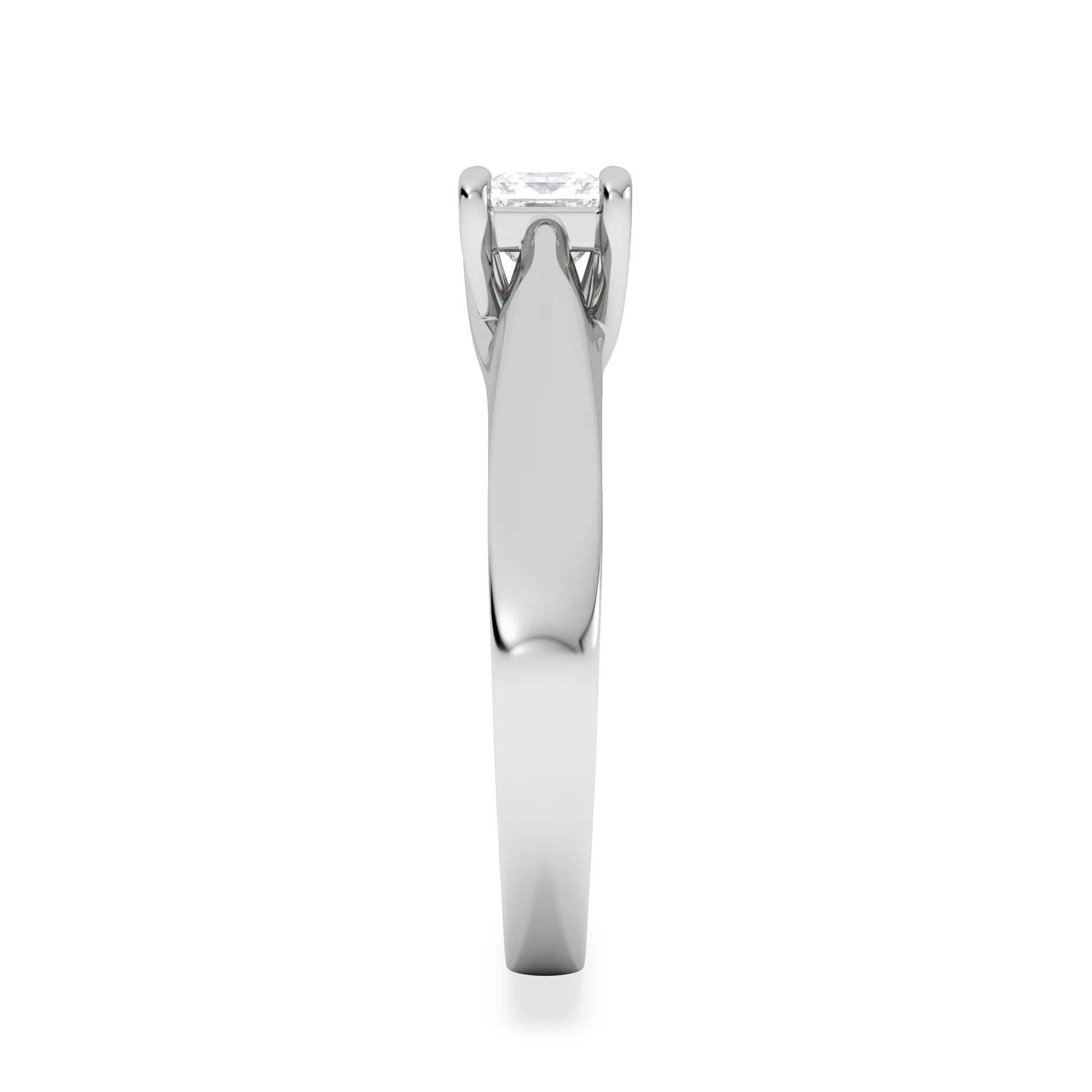 Naomi Princess Cut Lab Diamond Engagement Ring 0.50ct H/SI in 9k White Gold - Image 5