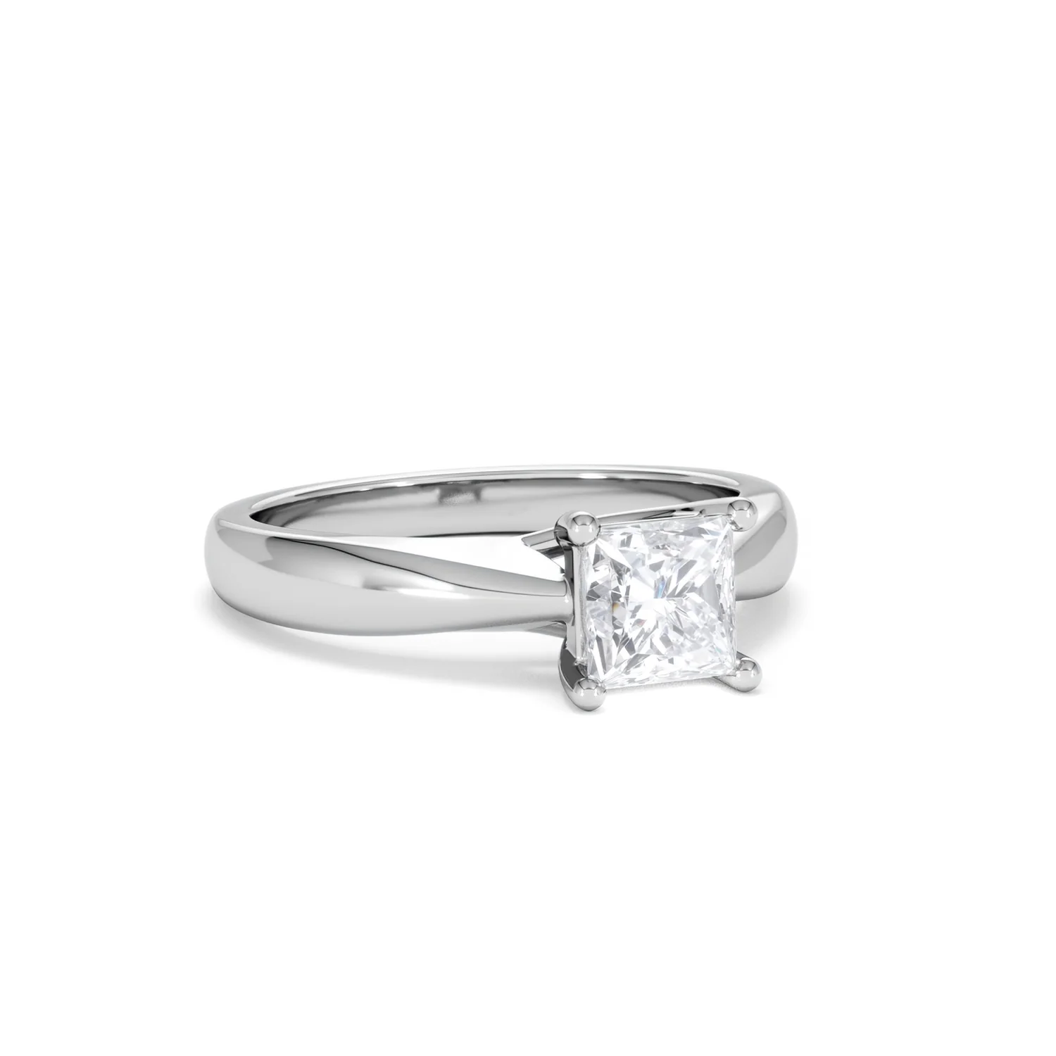 Naomi Princess Cut Lab Diamond Engagement Ring 1.00ct H/SI in 9k White Gold - Image 15