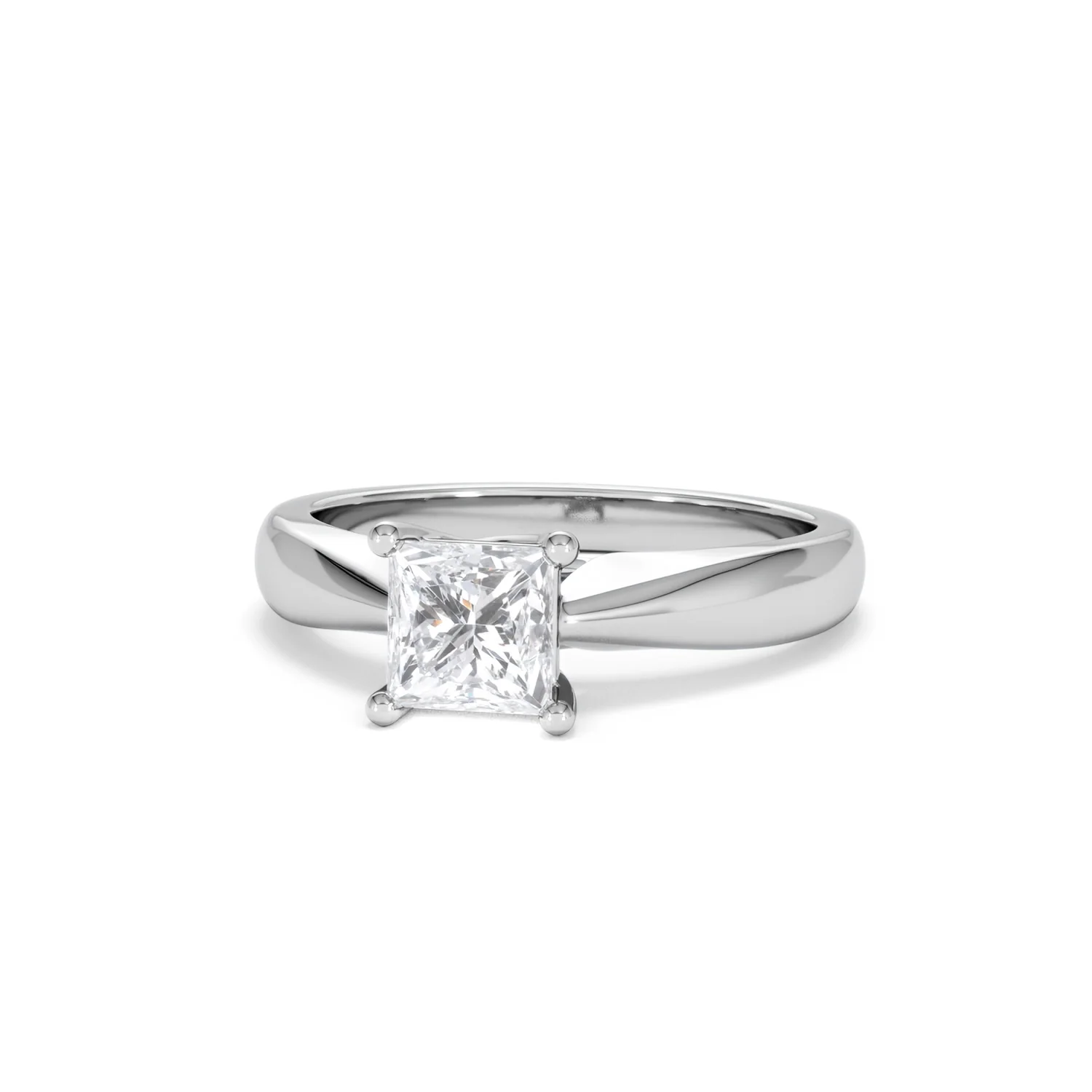 Naomi Princess Cut Lab Diamond Engagement Ring 1.00ct H/SI in 9k White Gold - Image 87