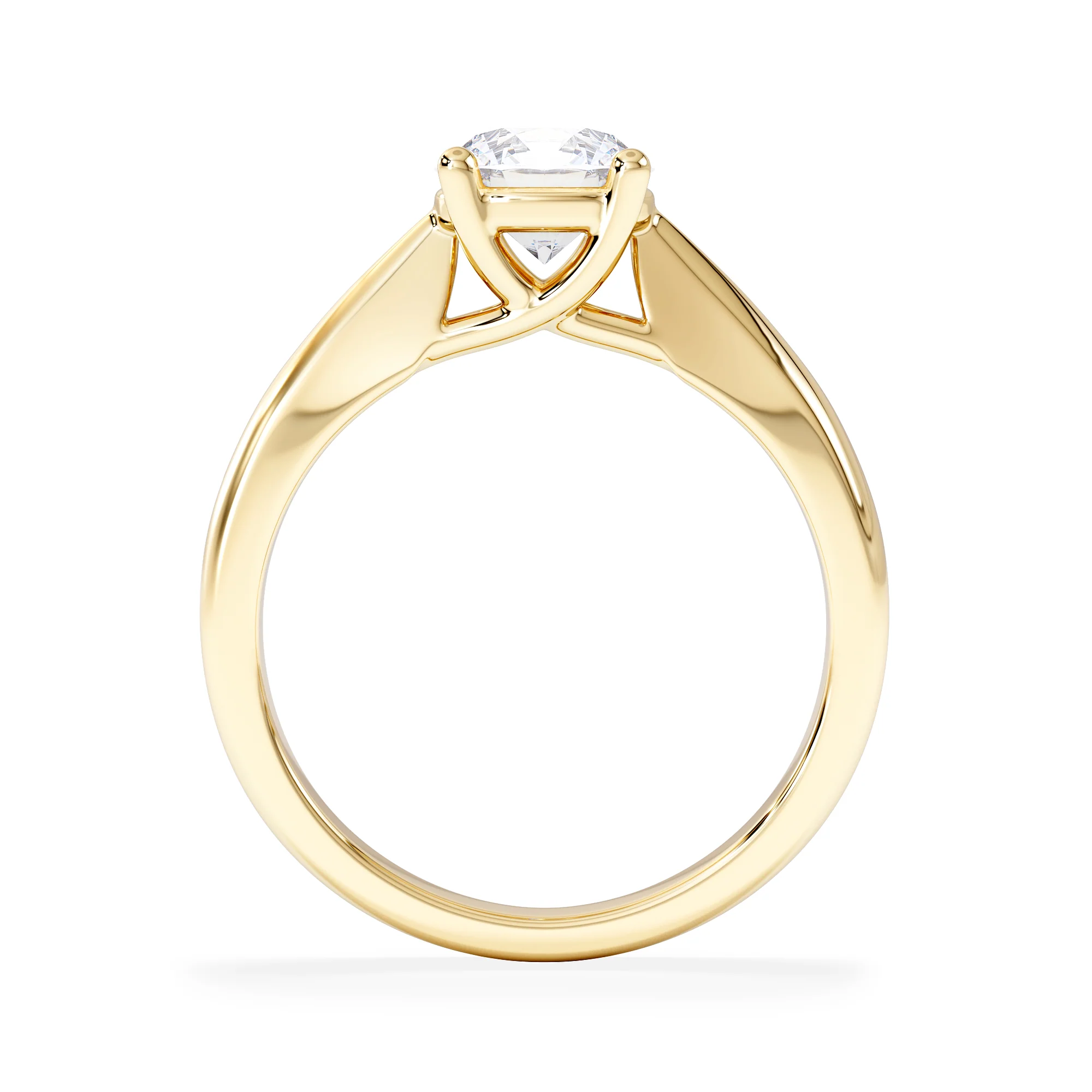 Naomi Round Cut Lab Diamond Engagement Ring 1.00ct H/SI in 9k Gold - Image 3