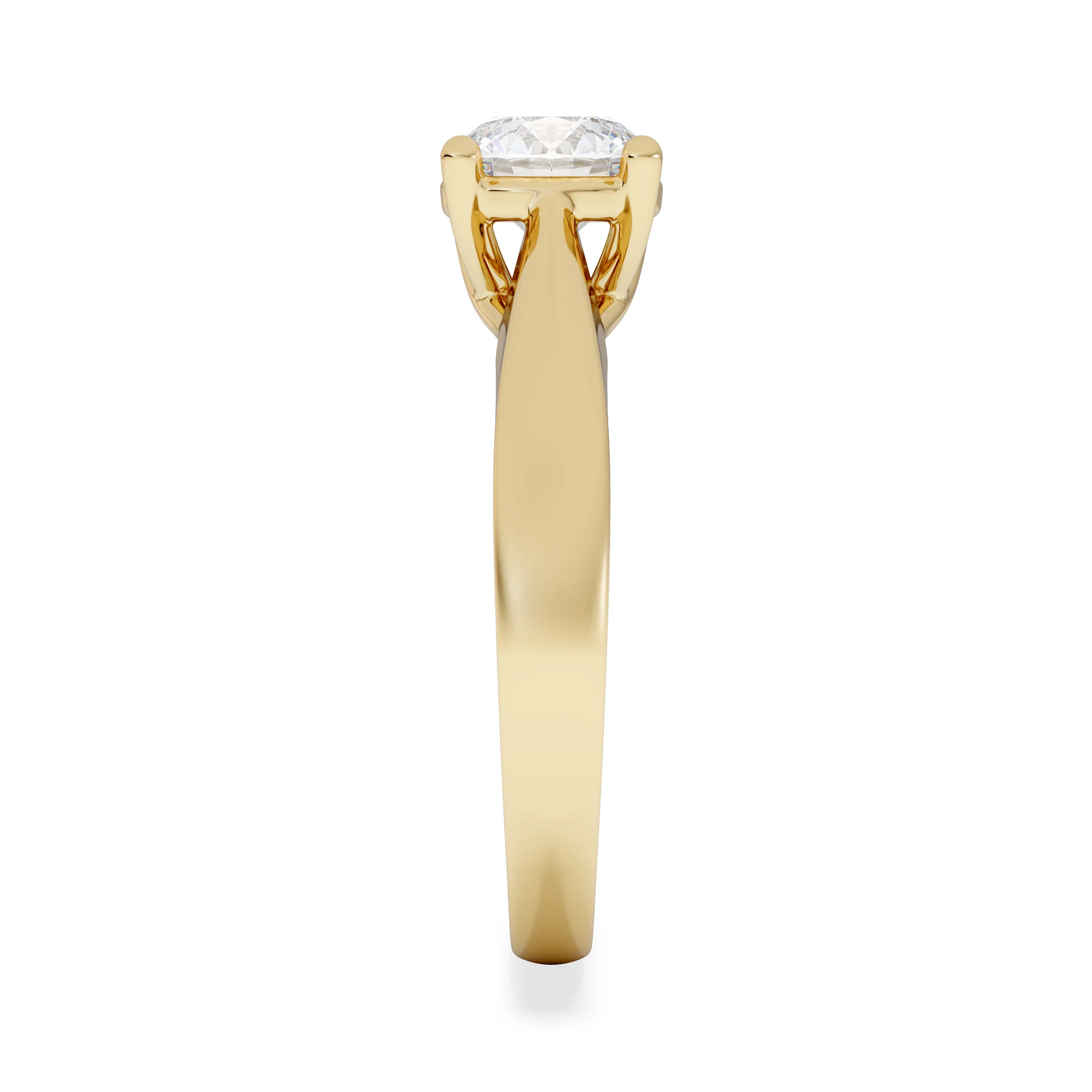 Naomi Round Cut Lab Diamond Engagement Ring 1.00ct H/SI in 9k Gold - Image 5