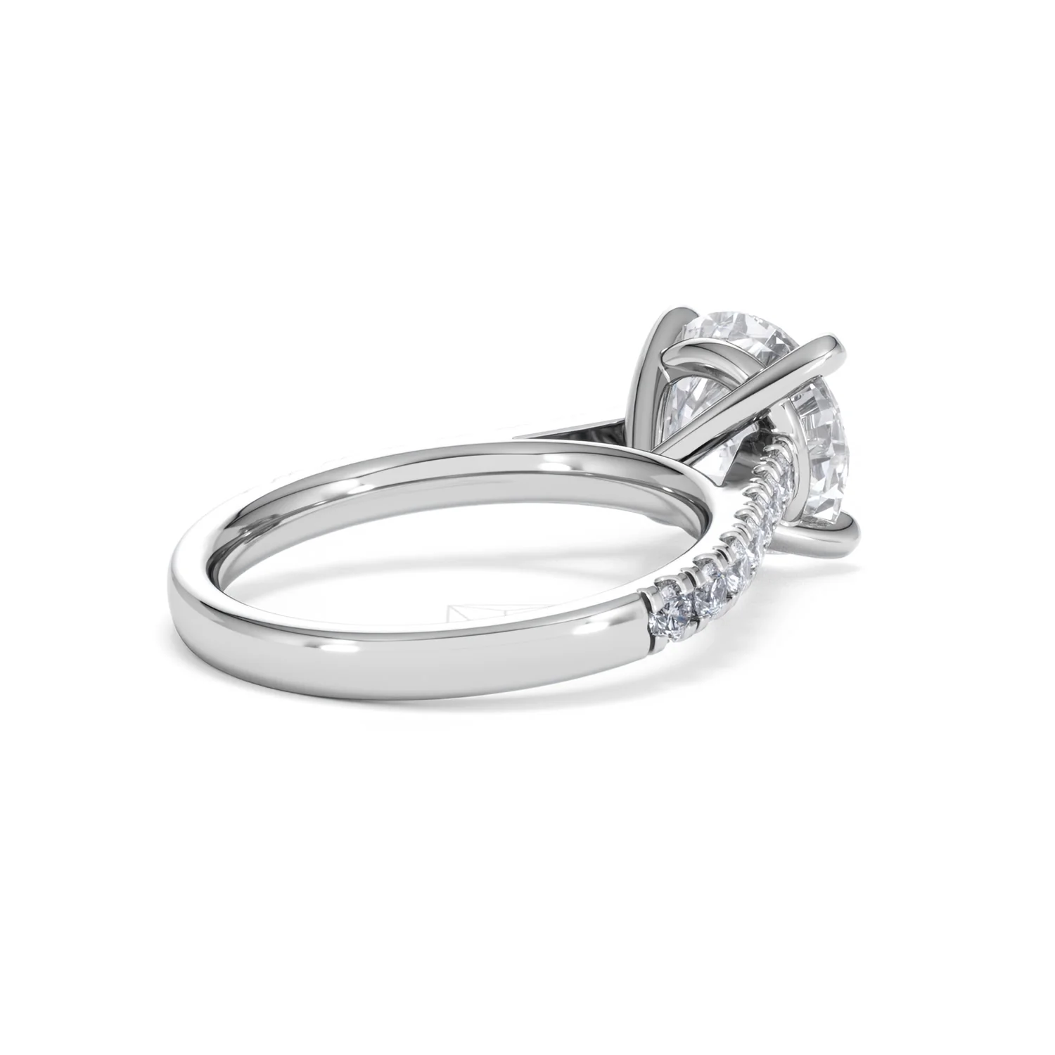 Natalia 3.45ct Lab Diamond Round Cut Engagement Ring in 18K White Gold G/VS1 - Image 39