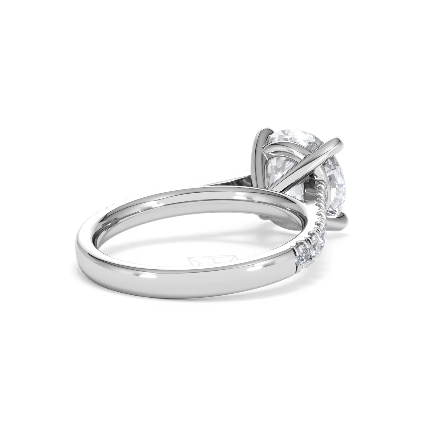 Natalia 3.45ct Lab Diamond Round Cut Engagement Ring in 18K White Gold G/VS1 - Image 41