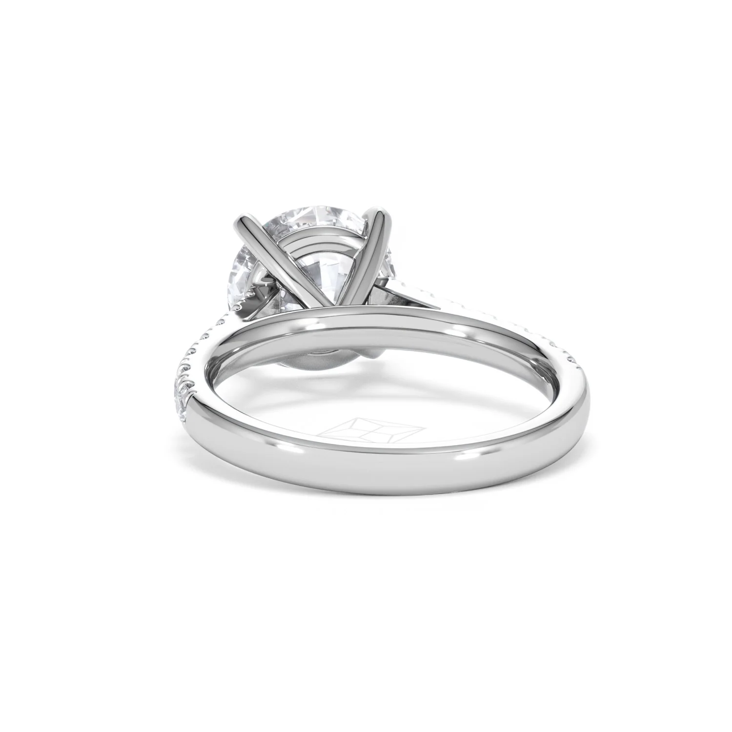 Natalia 3.45ct Lab Diamond Round Cut Engagement Ring in 18K White Gold G/VS1 - Image 52