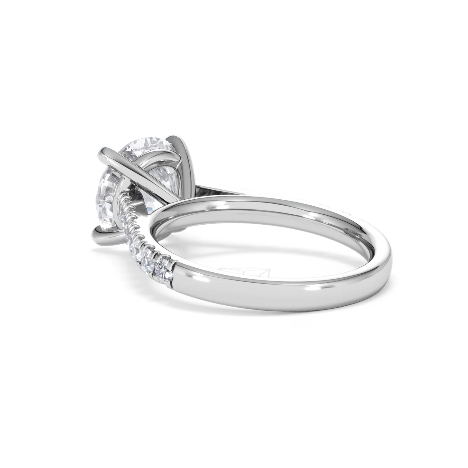Natalia 3.45ct Lab Diamond Round Cut Engagement Ring in 18K White Gold G/VS1 - Image 58
