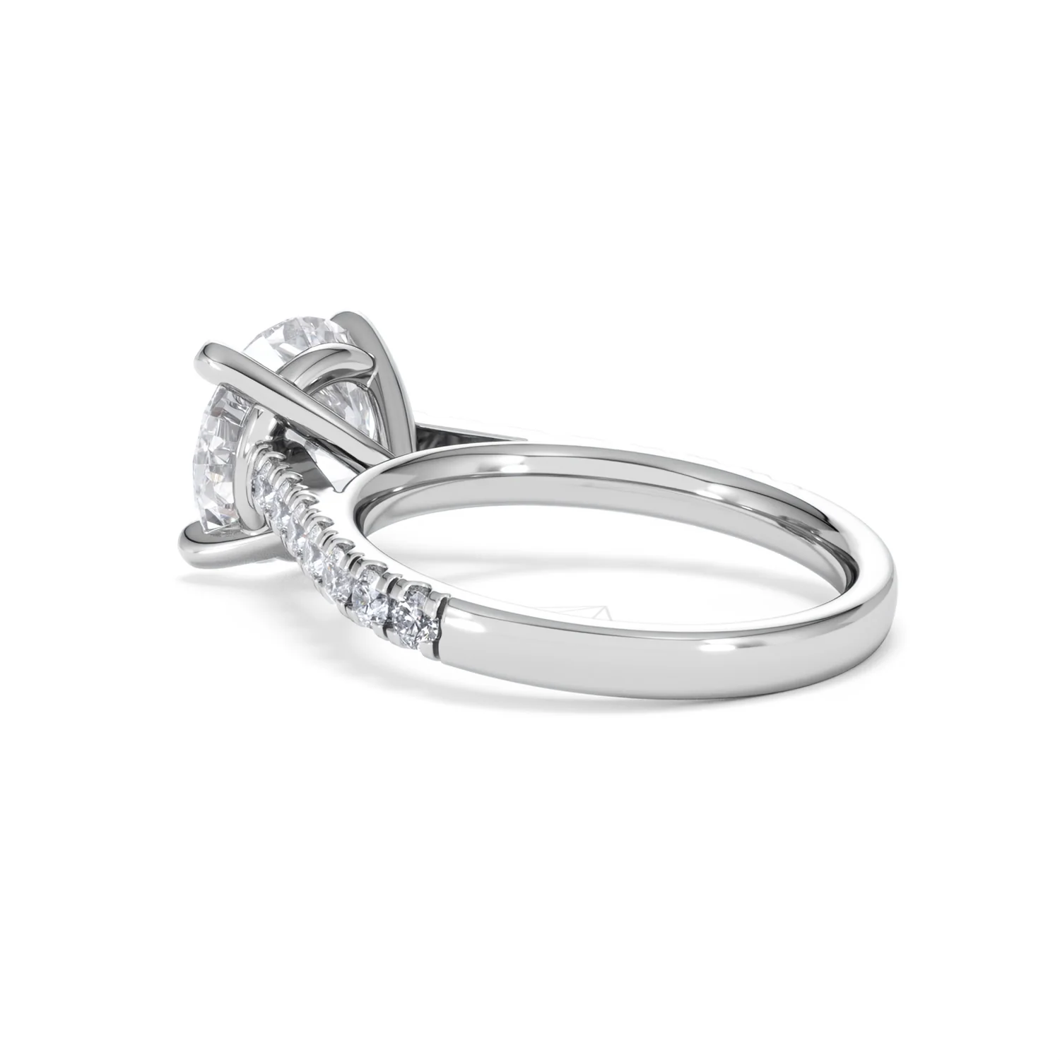 Natalia 3.45ct Lab Diamond Round Cut Engagement Ring in 18K White Gold G/VS1 - Image 60