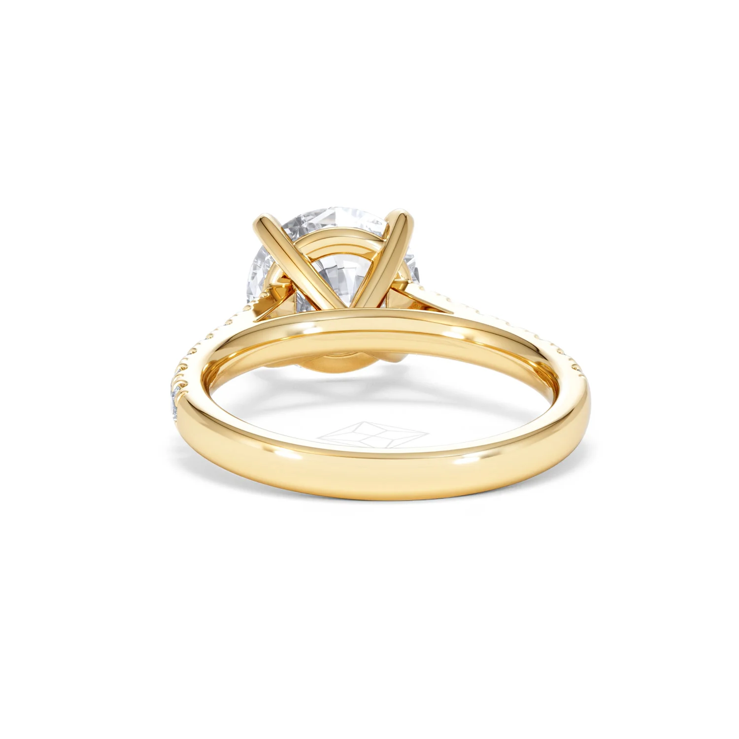 Natalia 3.45ct Lab Diamond Round Cut Engagement Ring in 18K Yellow Gold G/VS1 - Image 51