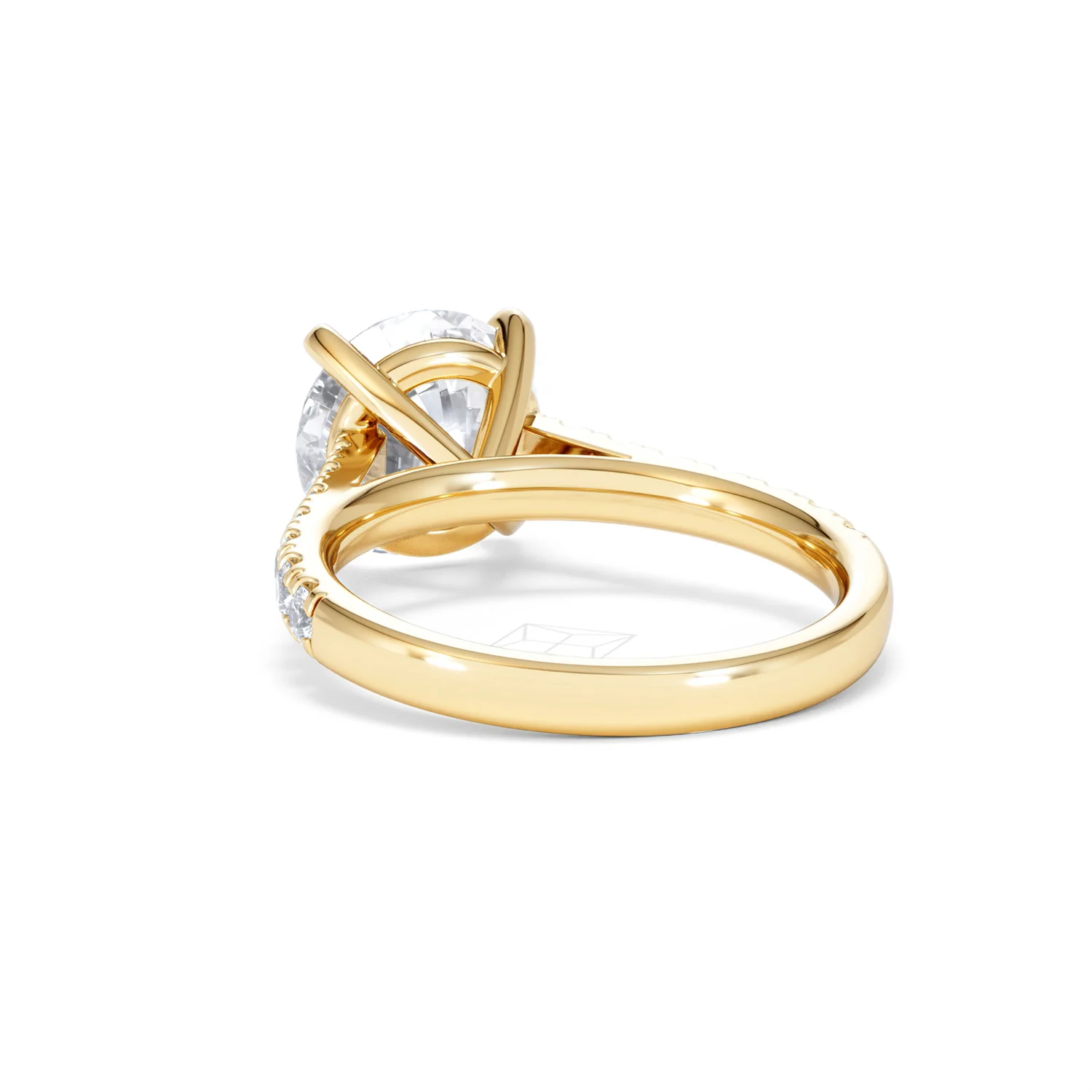 Natalia 3.45ct Lab Diamond Round Cut Engagement Ring in 18K Yellow Gold G/VS1 - Image 54