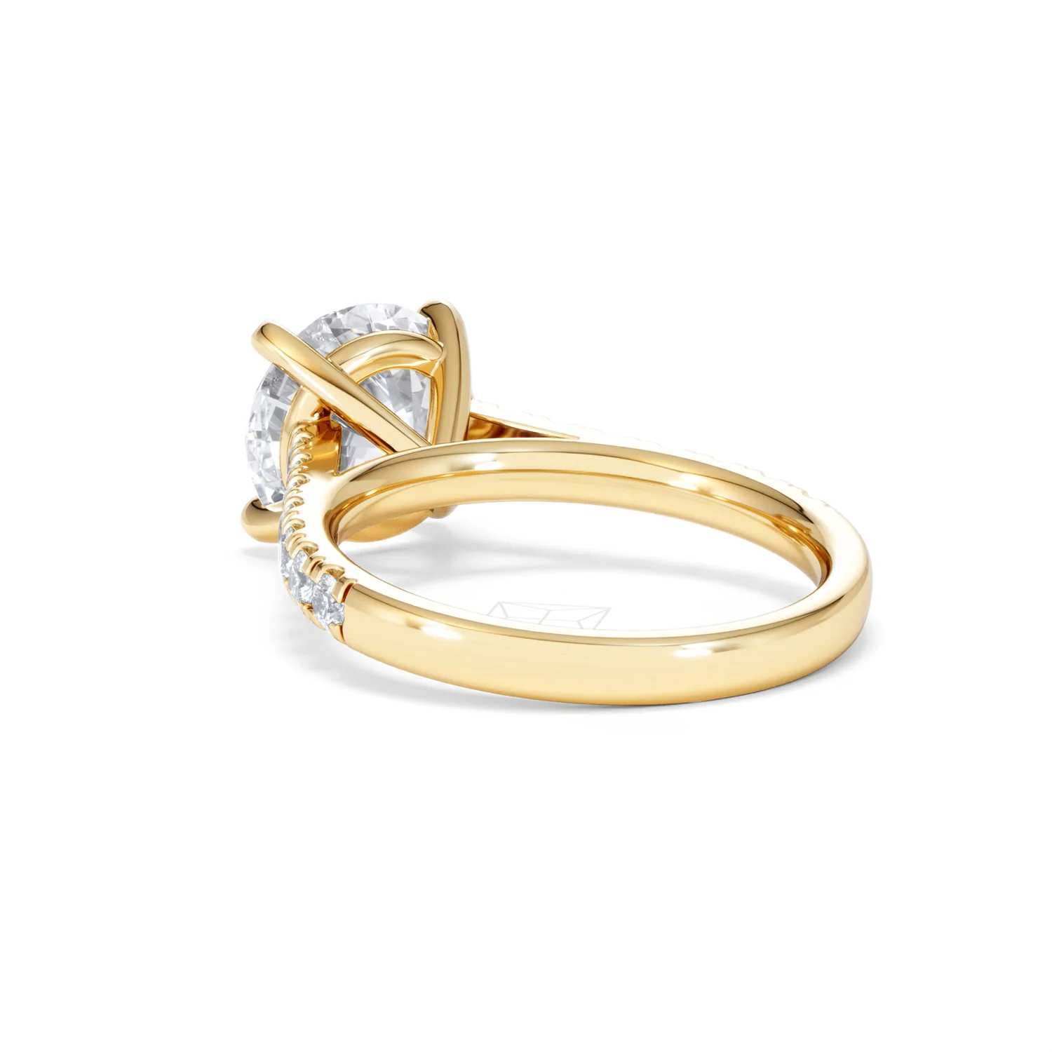 Natalia 3.45ct Lab Diamond Round Cut Engagement Ring in 18K Yellow Gold G/VS1 - Image 56
