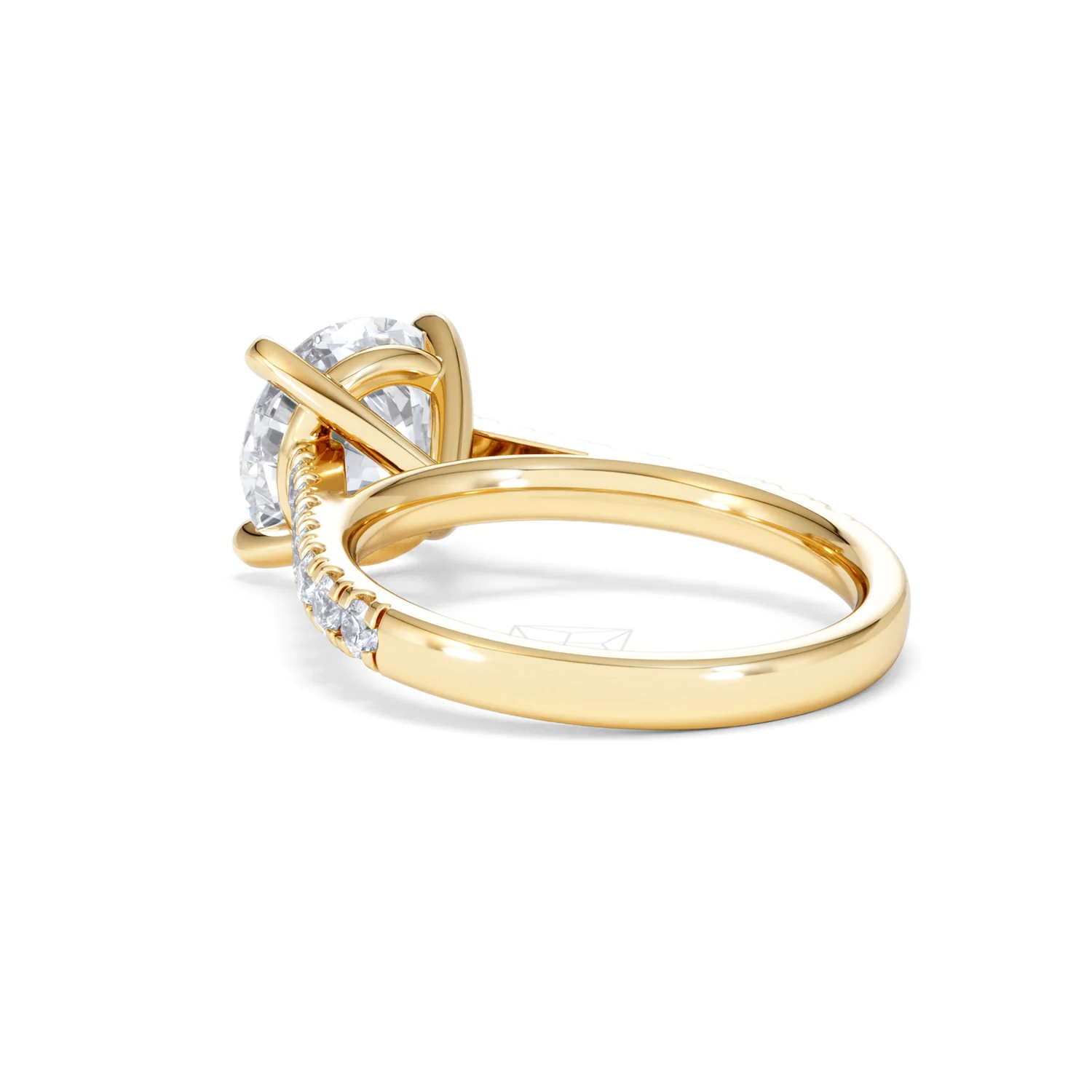 Natalia 3.45ct Lab Diamond Round Cut Engagement Ring in 18K Yellow Gold G/VS1 - Image 57