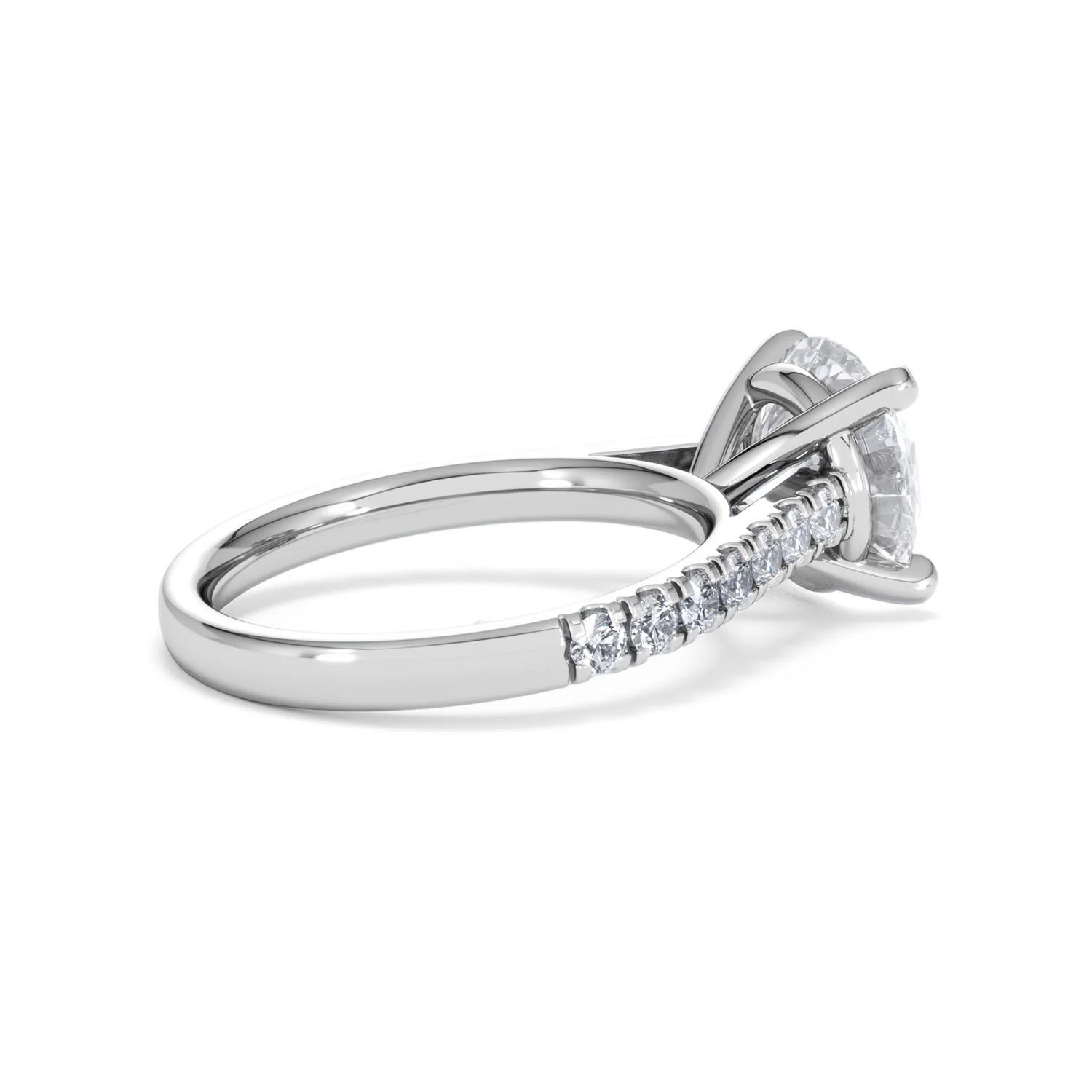 Natalia 3.45ct Lab Diamond Round Cut Engagement Ring in Platinum G/VS1 - Image 35