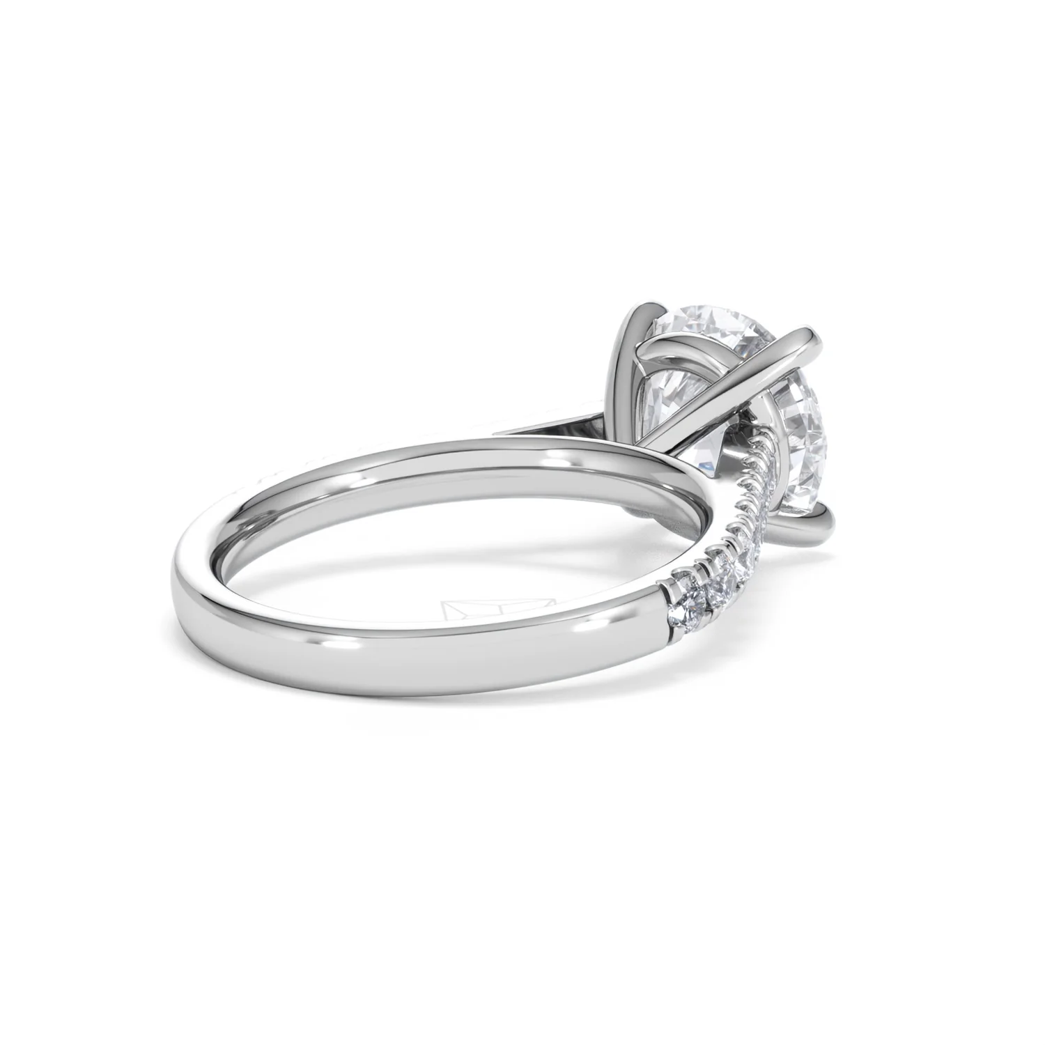 Natalia 3.45ct Lab Diamond Round Cut Engagement Ring in Platinum G/VS1 - Image 40