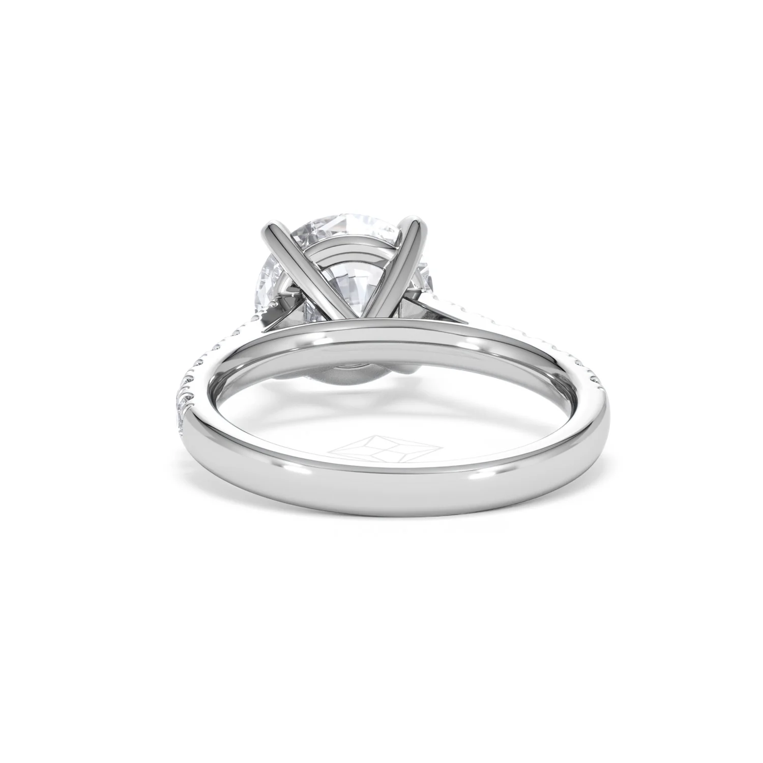 Natalia 3.45ct Lab Diamond Round Cut Engagement Ring in Platinum G/VS1 - Image 51