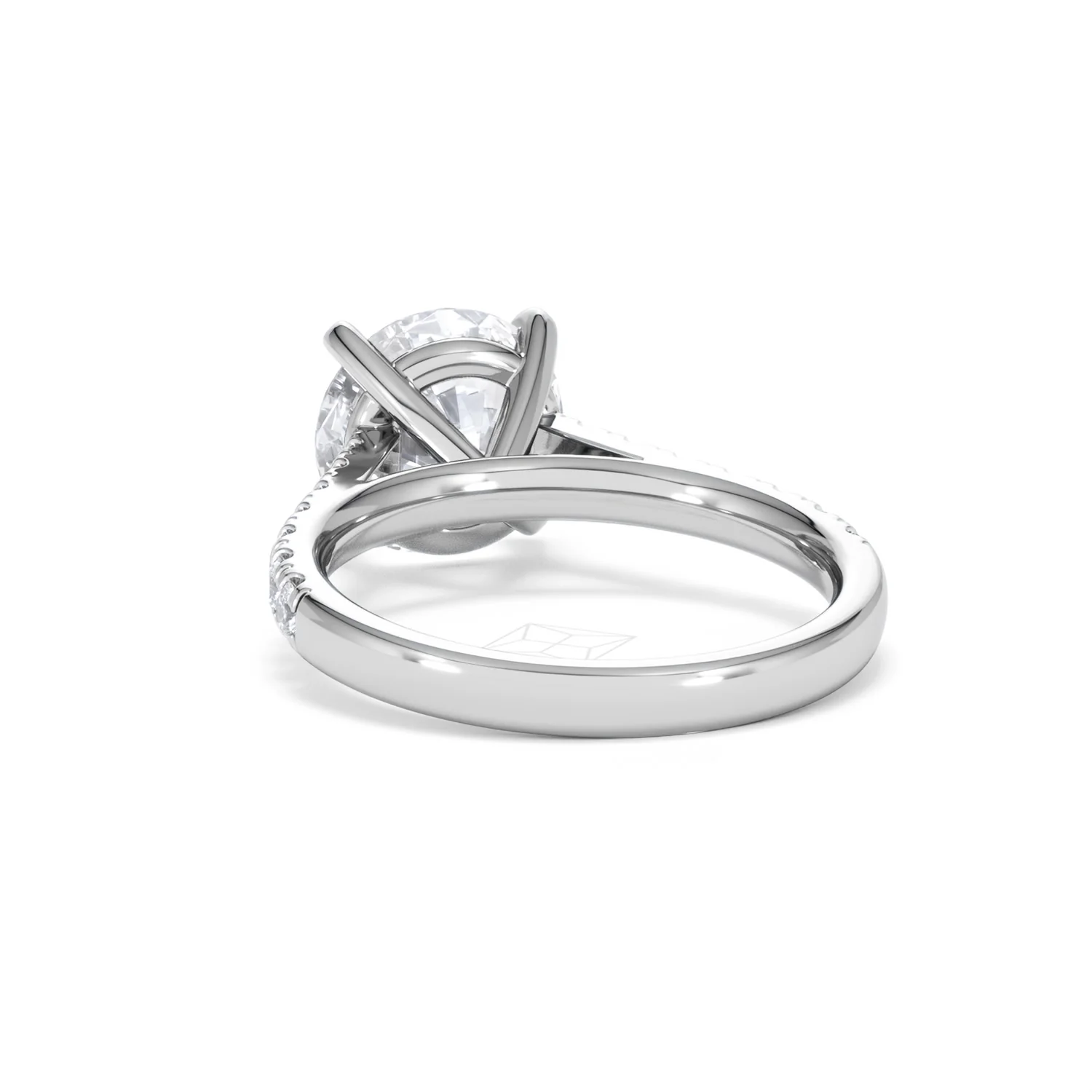 Natalia 3.45ct Lab Diamond Round Cut Engagement Ring in Platinum G/VS1 - Image 53